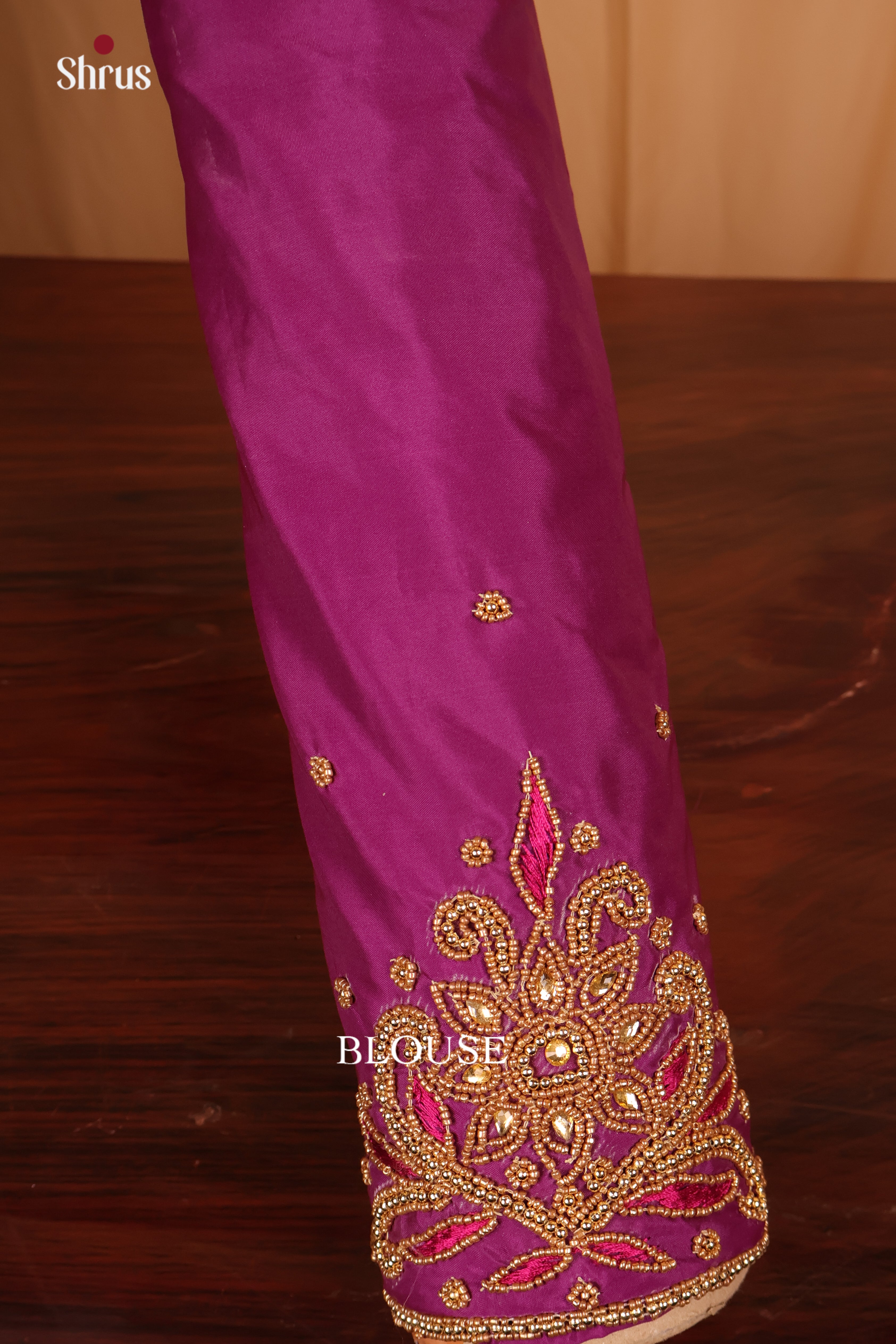 Purple - Aari Blouse - Shop on Shrus.com