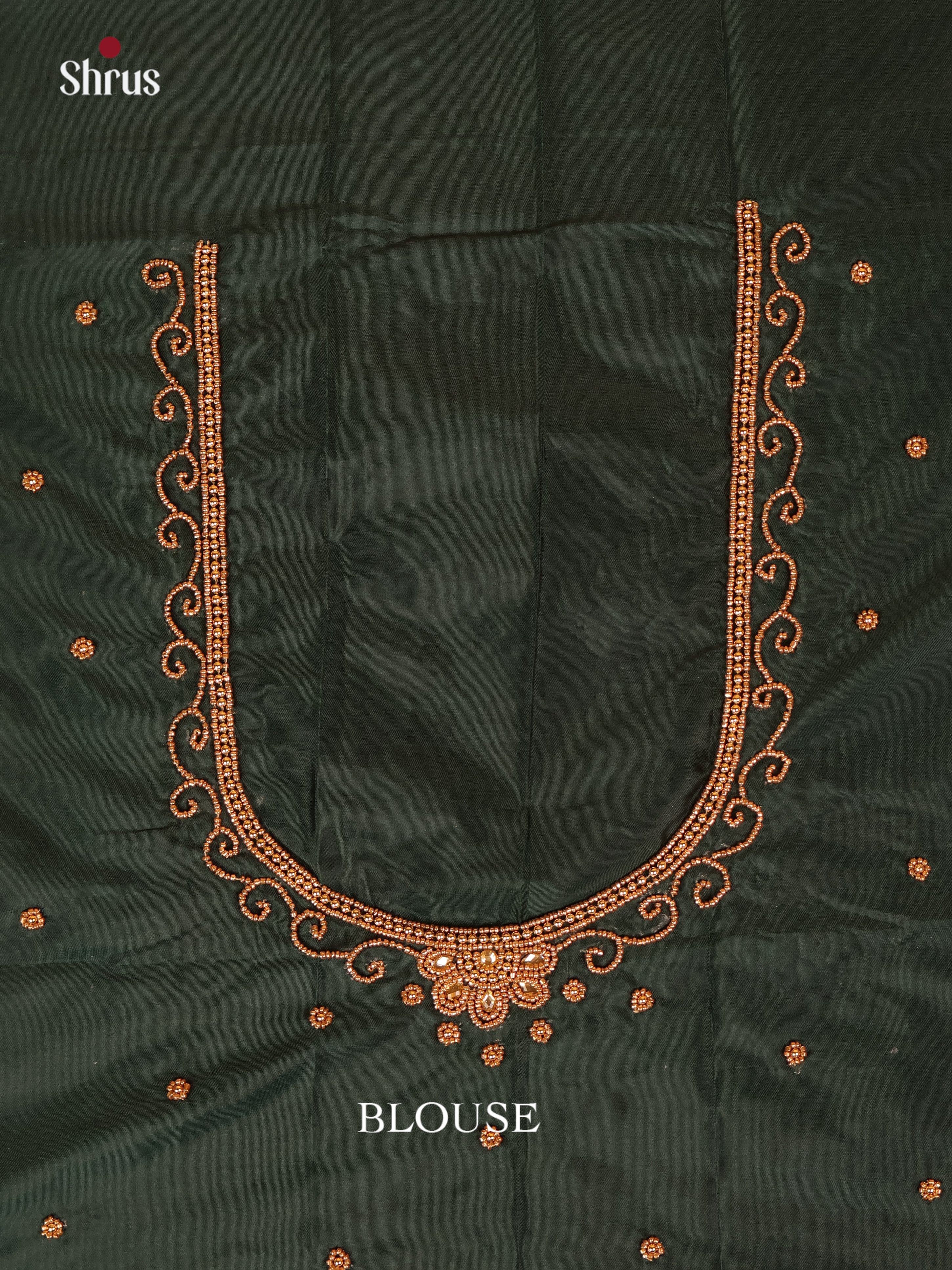 Dark Green - Aari Blouse - Shop on Shrus.com