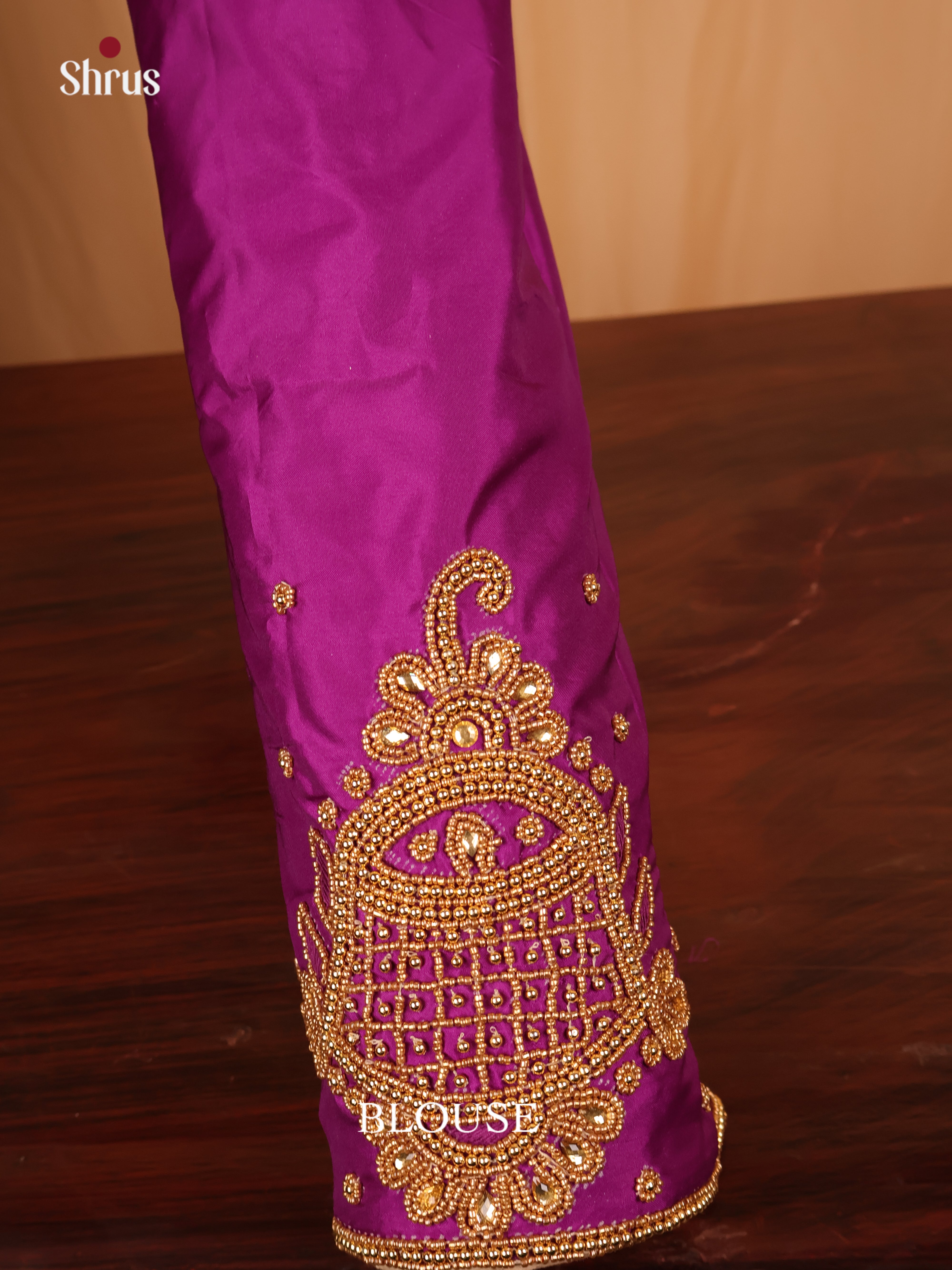 Purple- Aari Blouse - Shop on Shrus.com