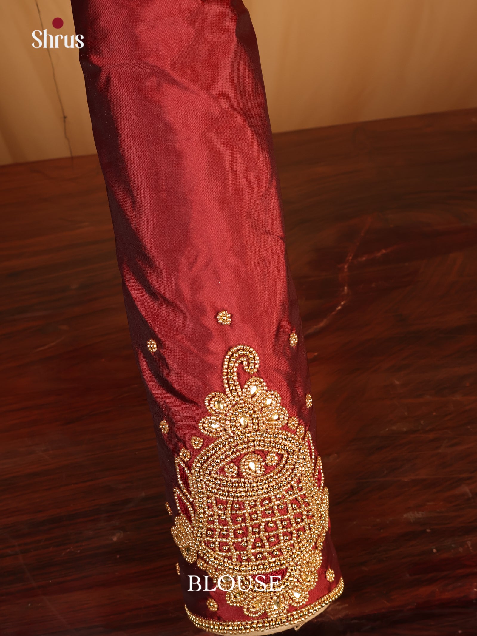 Brown - Aari Blouse - Shop on Shrus.com