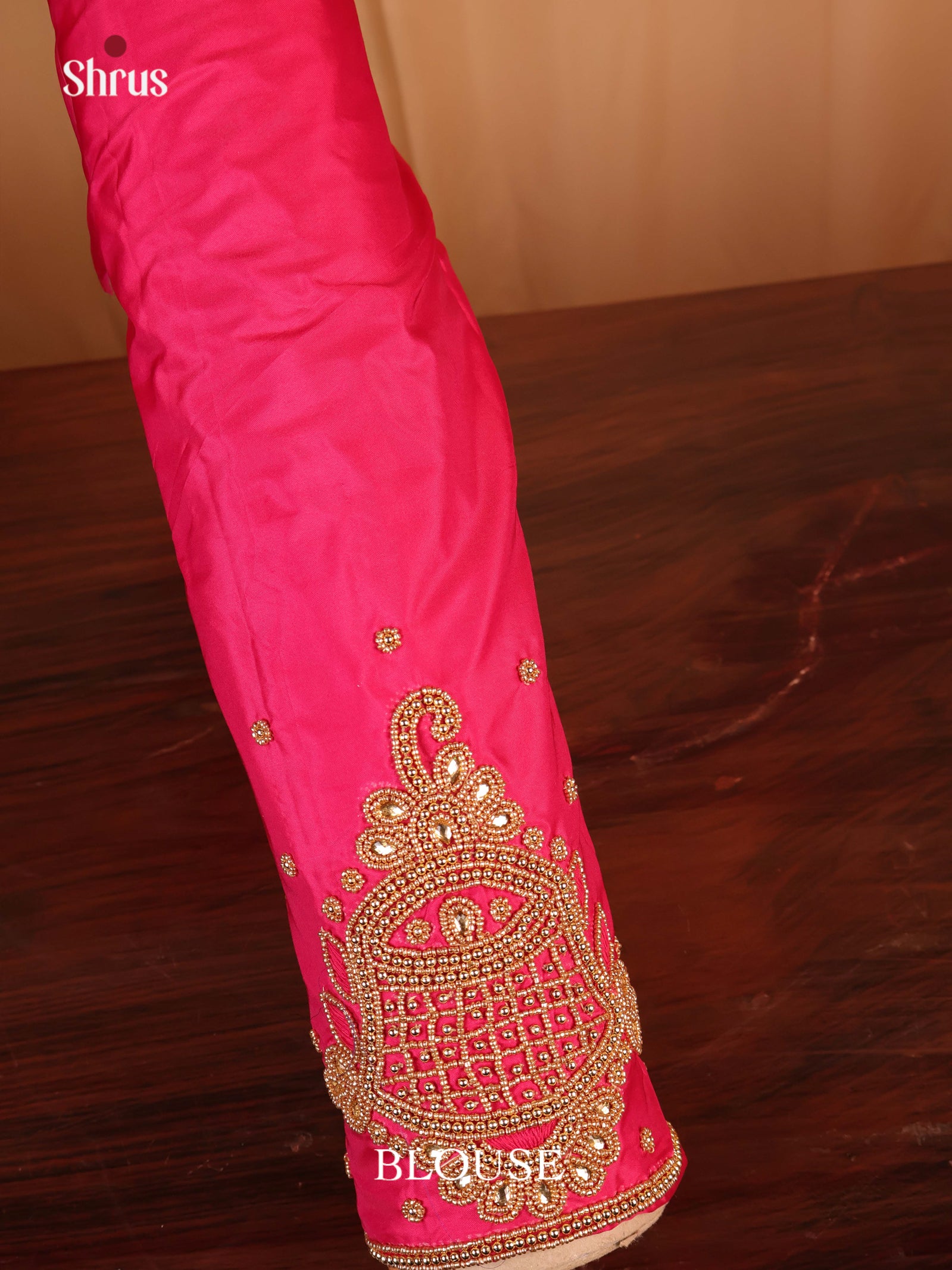 Pink - Aari Blouse - Shop on Shrus.com