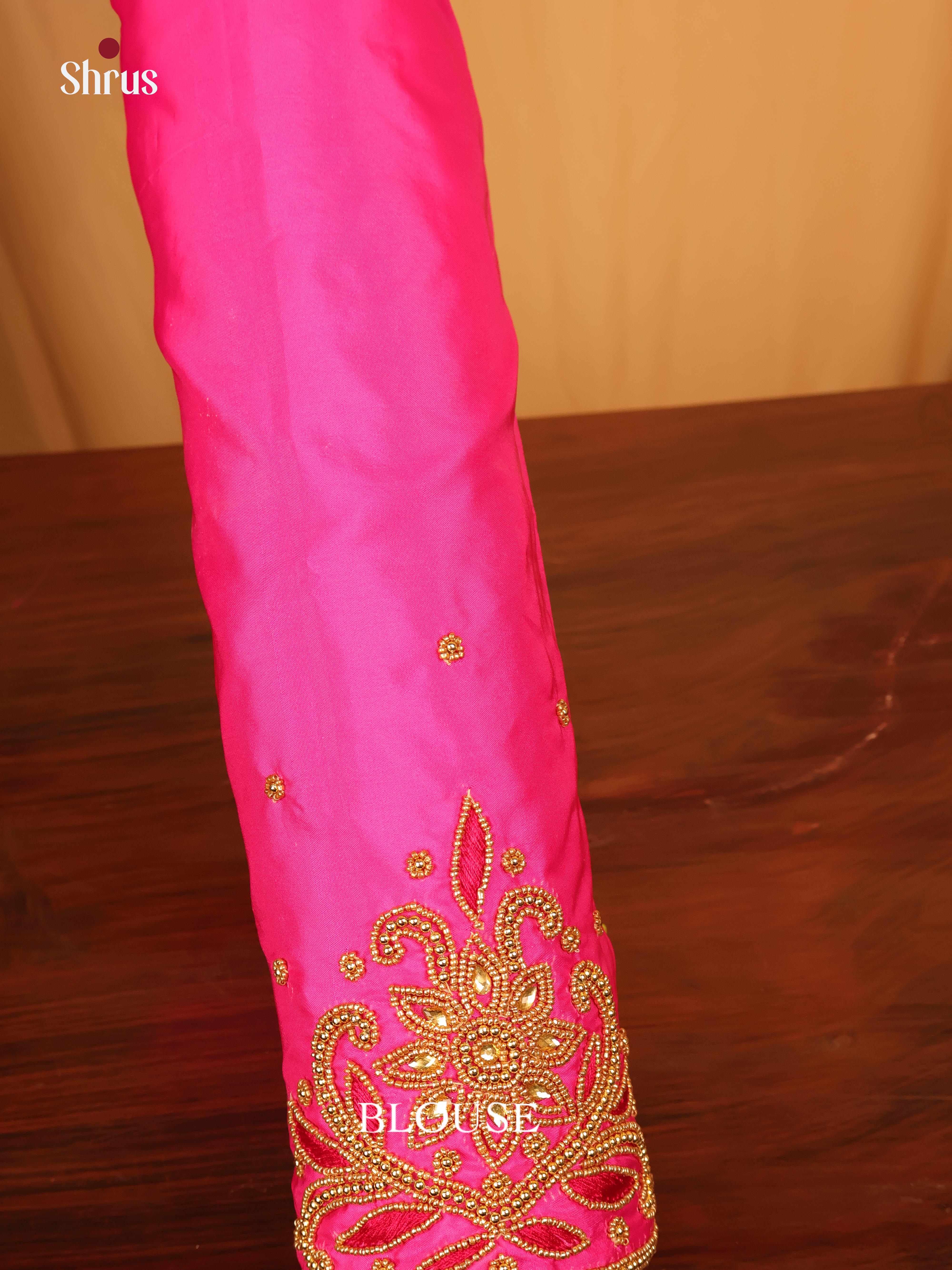 Pink - Aari Blouse - Shop on Shrus.com