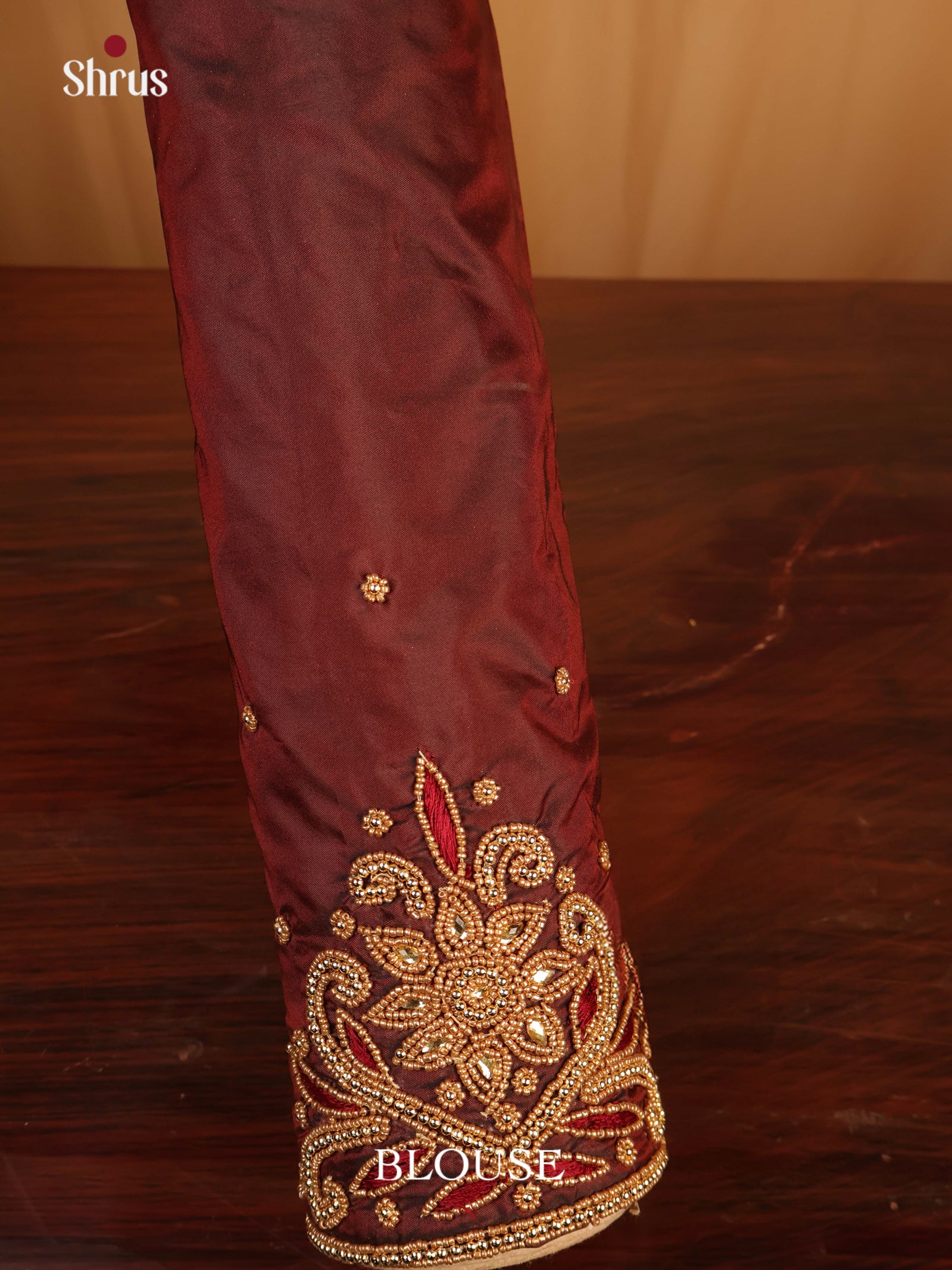 Brown - Aari Blouse - Shop on Shrus.com