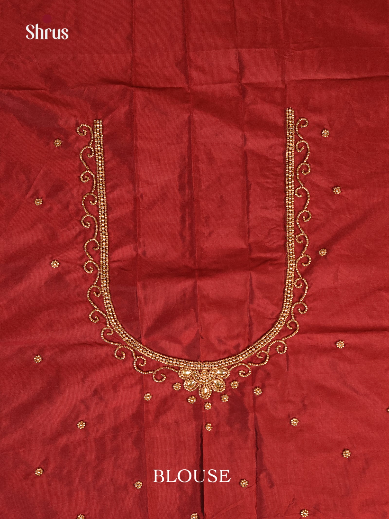 Maroon - Aari Blouse - Shop on Shrus.com