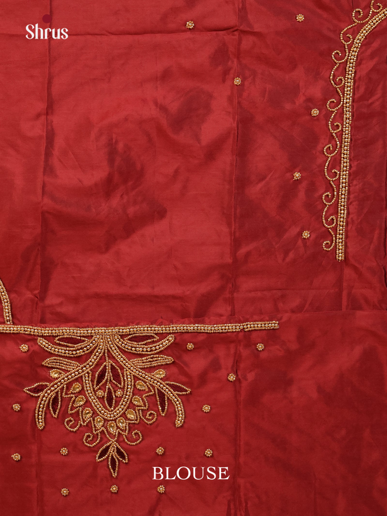 Maroon - Aari Blouse - Shop on Shrus.com