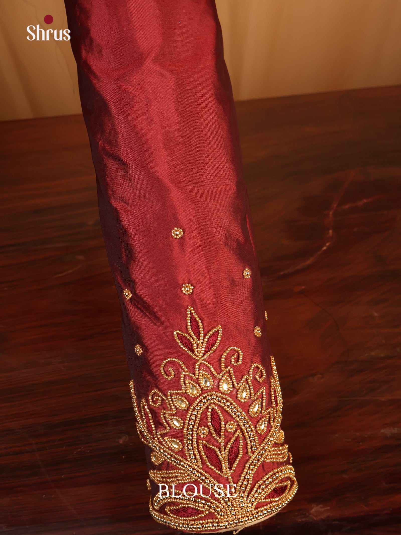 Maroon - Aari Blouse - Shop on Shrus.com