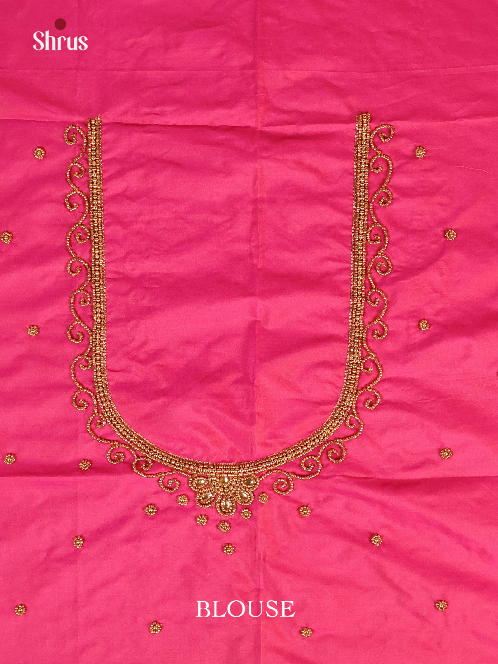 Pink - Aari Blouse - Shop on Shrus.com