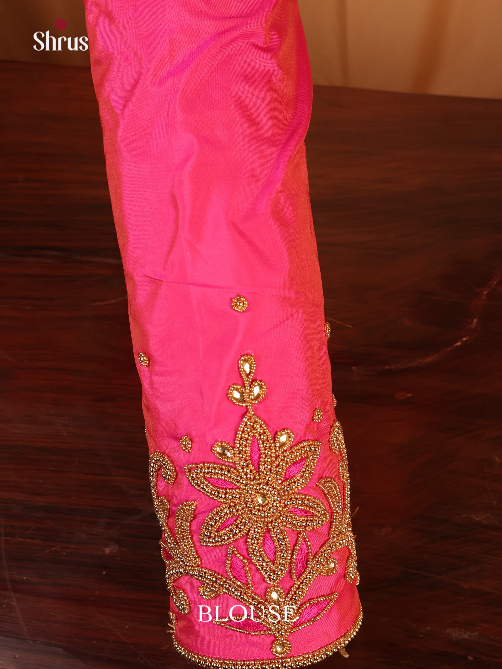 Pink - Aari Blouse - Shop on Shrus.com