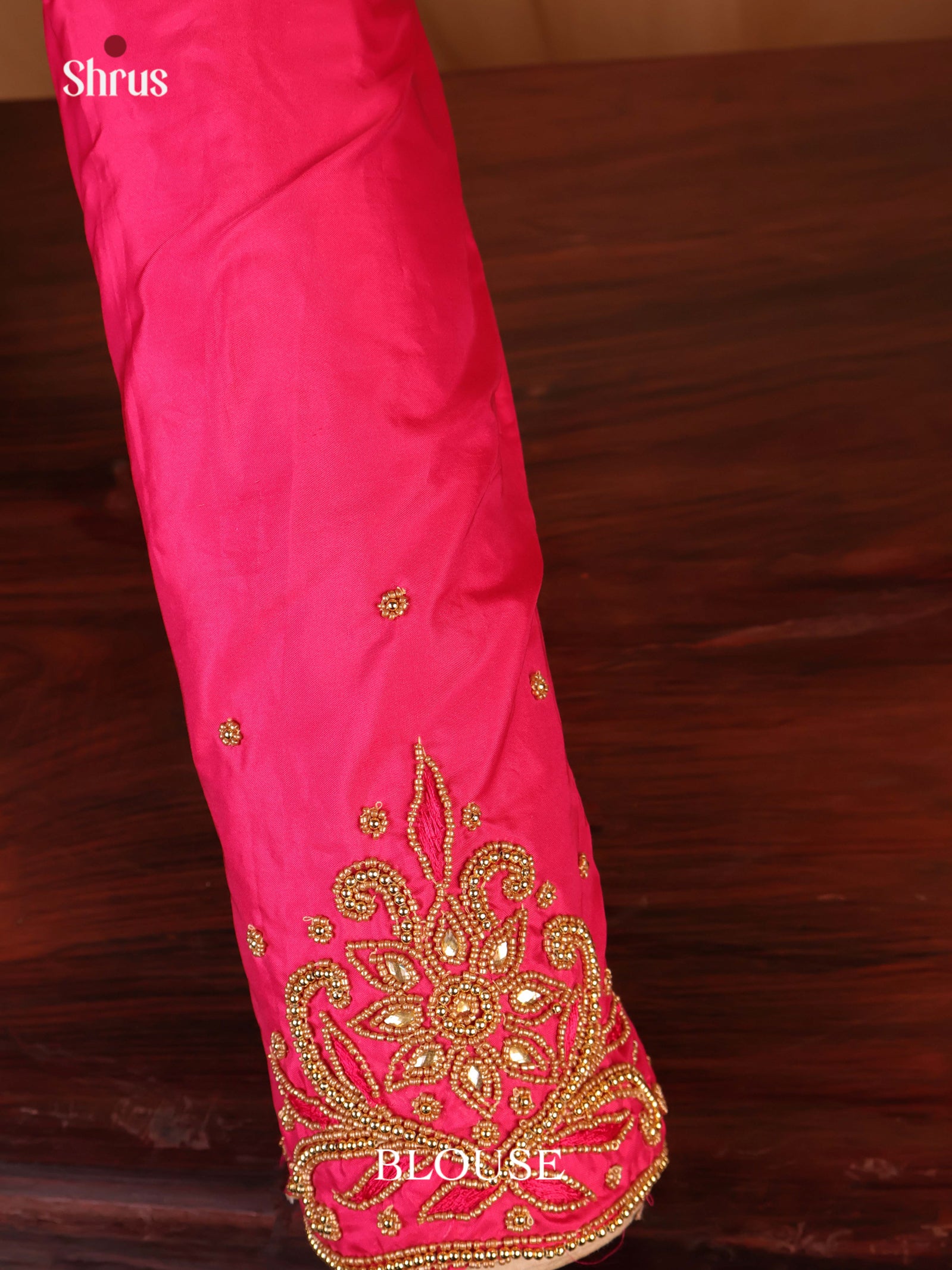 Pink - Aari Blouse - Shop on Shrus.com