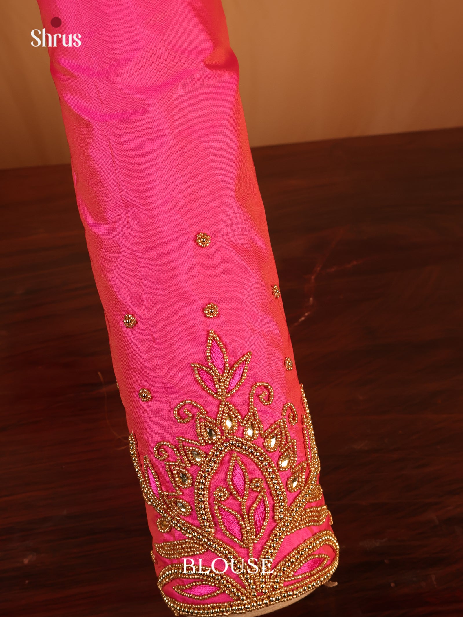 Pink - Aari Blouse - Shop on Shrus.com