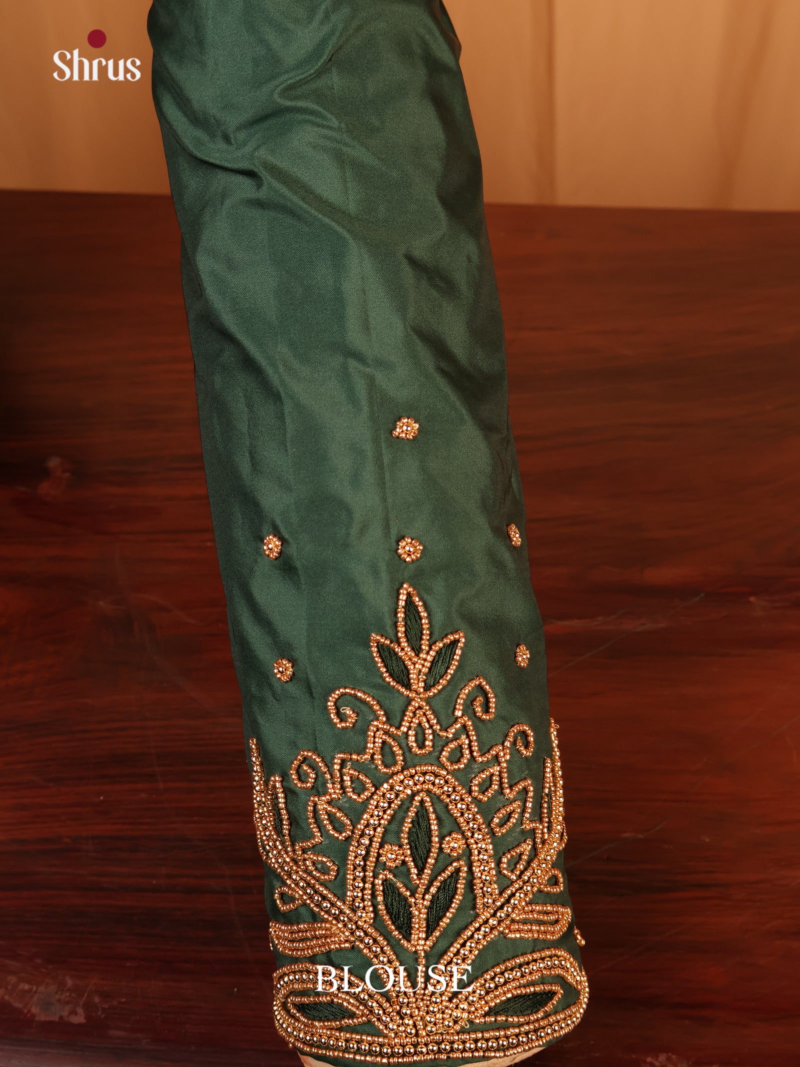 green - Aari Blouse - Shop on Shrus.com