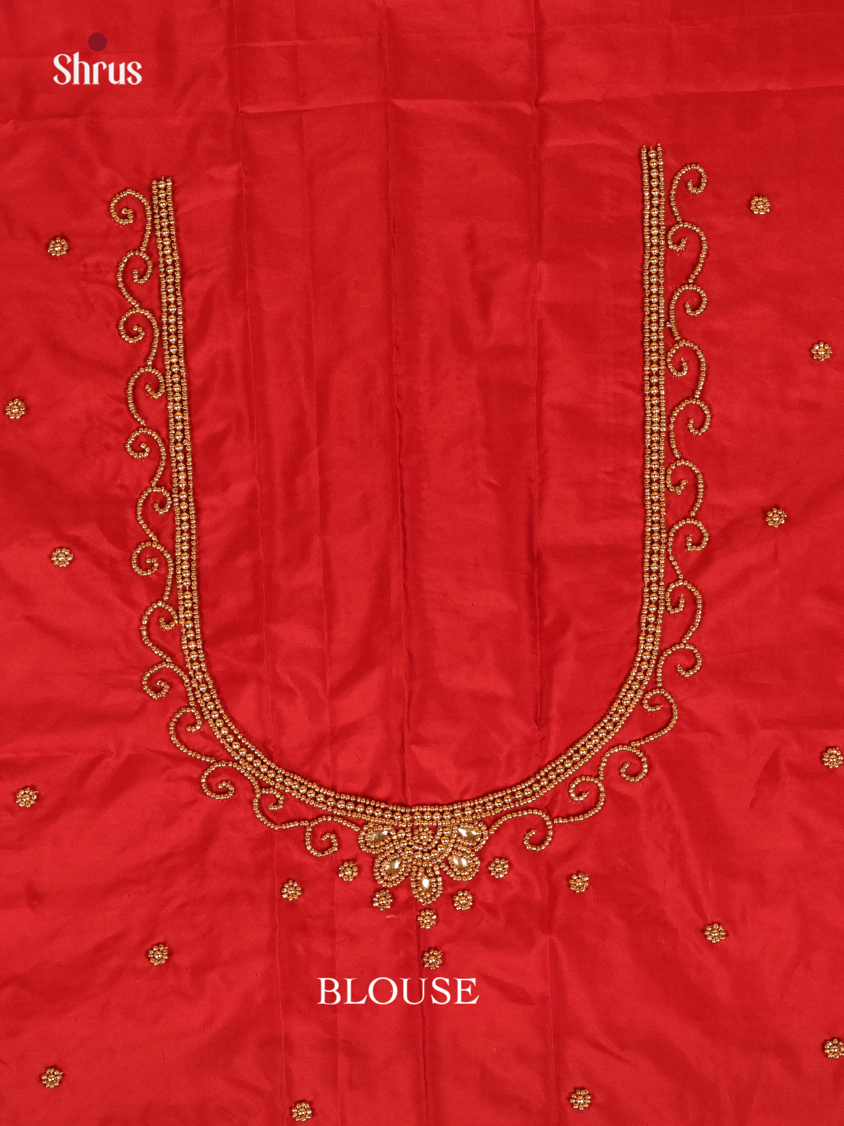 Red - Aari Blouse - Shop on Shrus.com