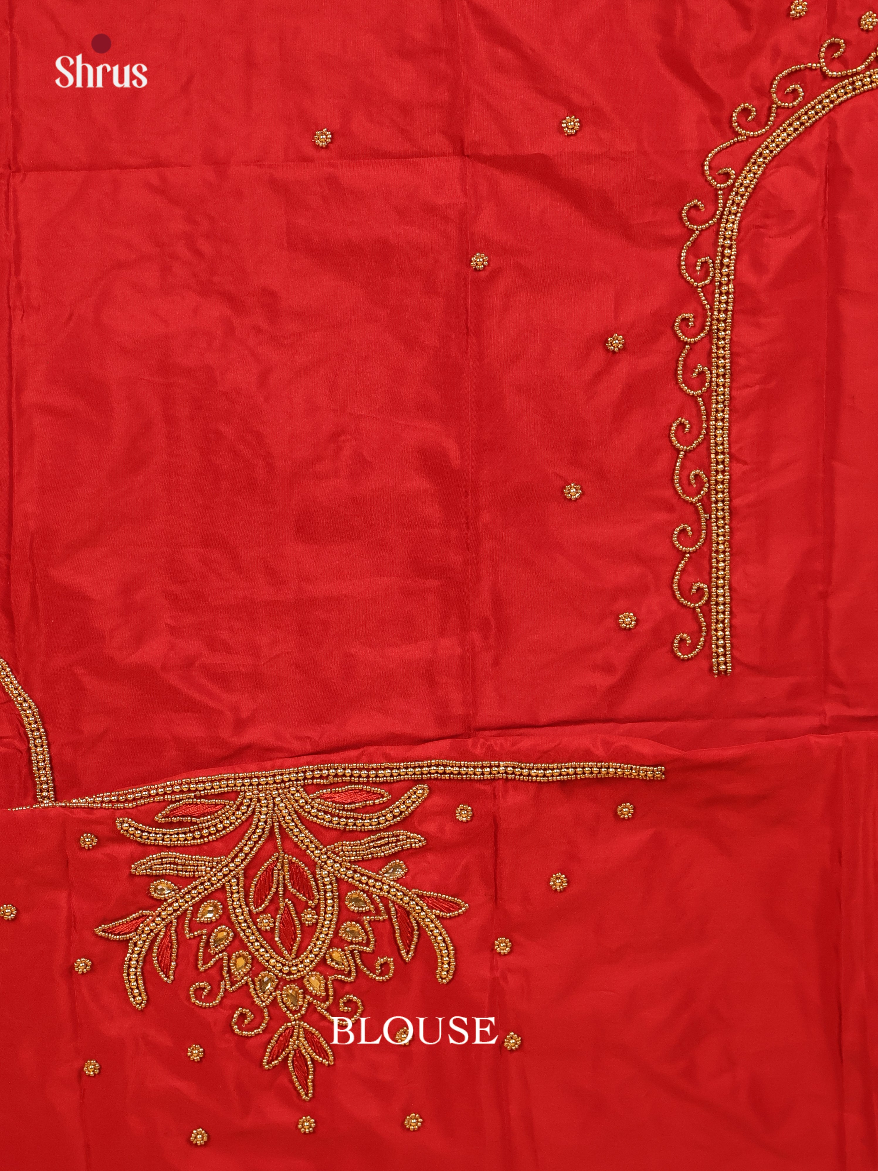 Red - Aari Blouse - Shop on Shrus.com