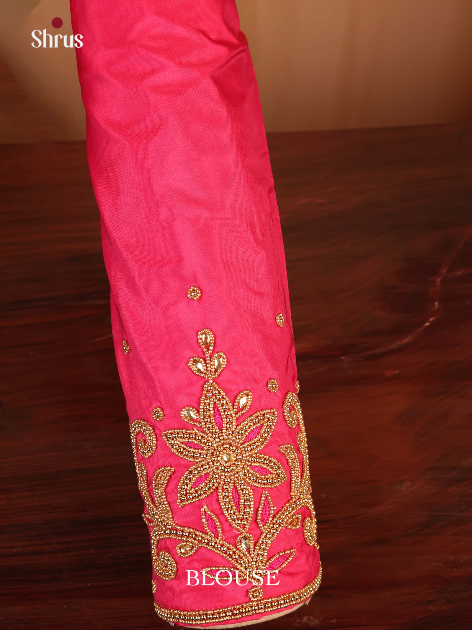 Pink - Aari Blouse - Shop on Shrus.com