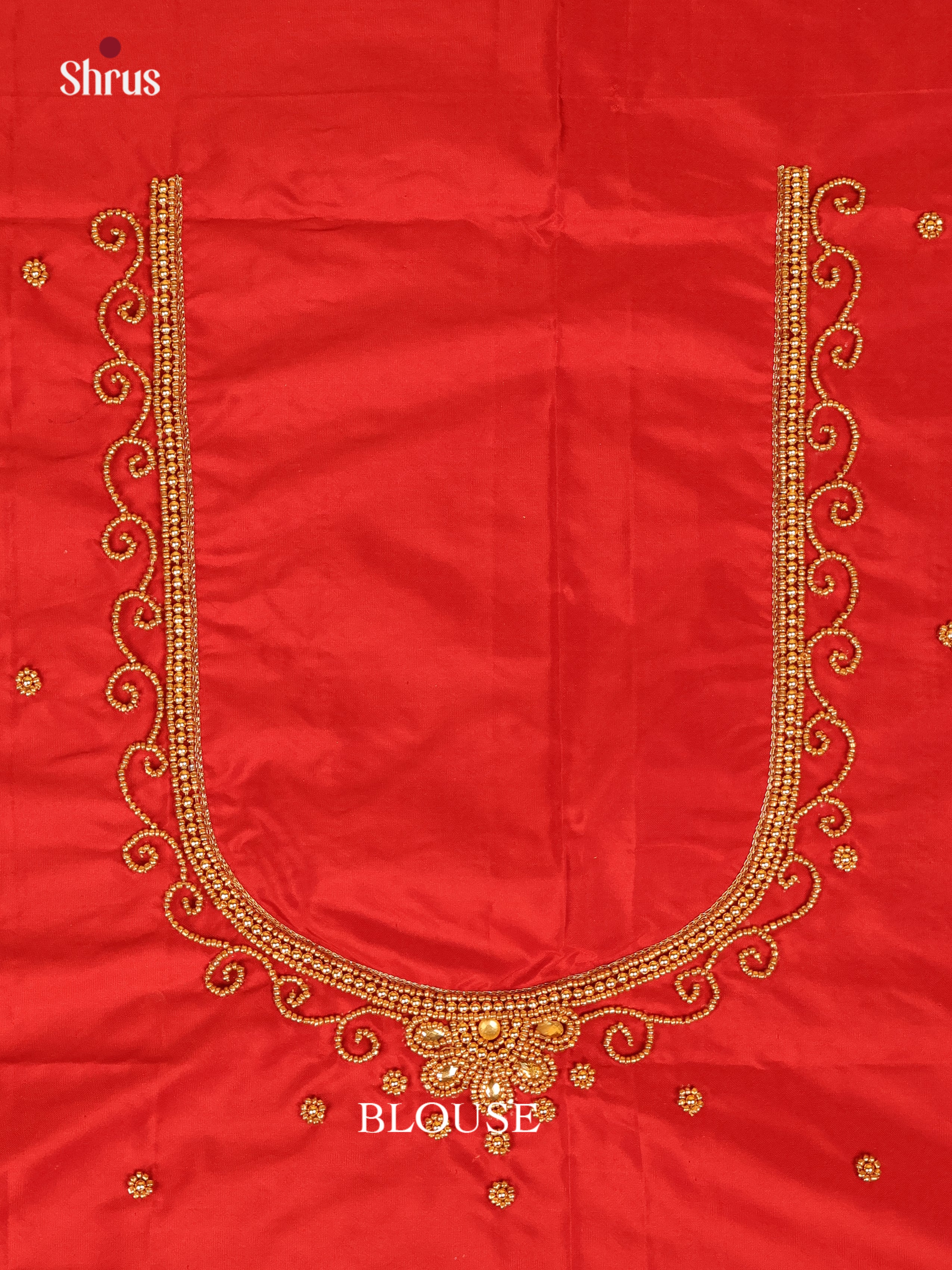 Red - Aari Blouse - Shop on Shrus.com