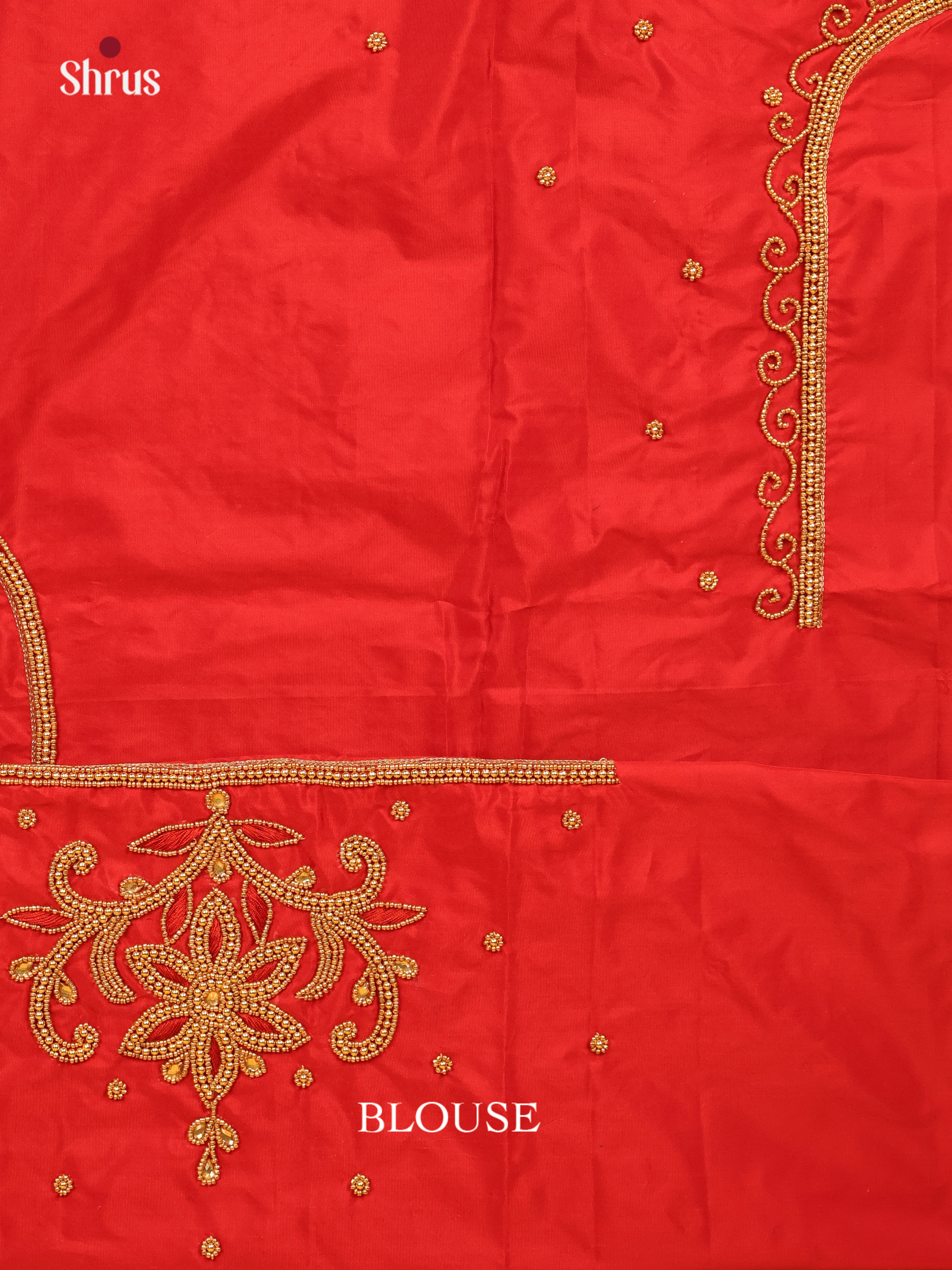 Red - Aari Blouse - Shop on Shrus.com
