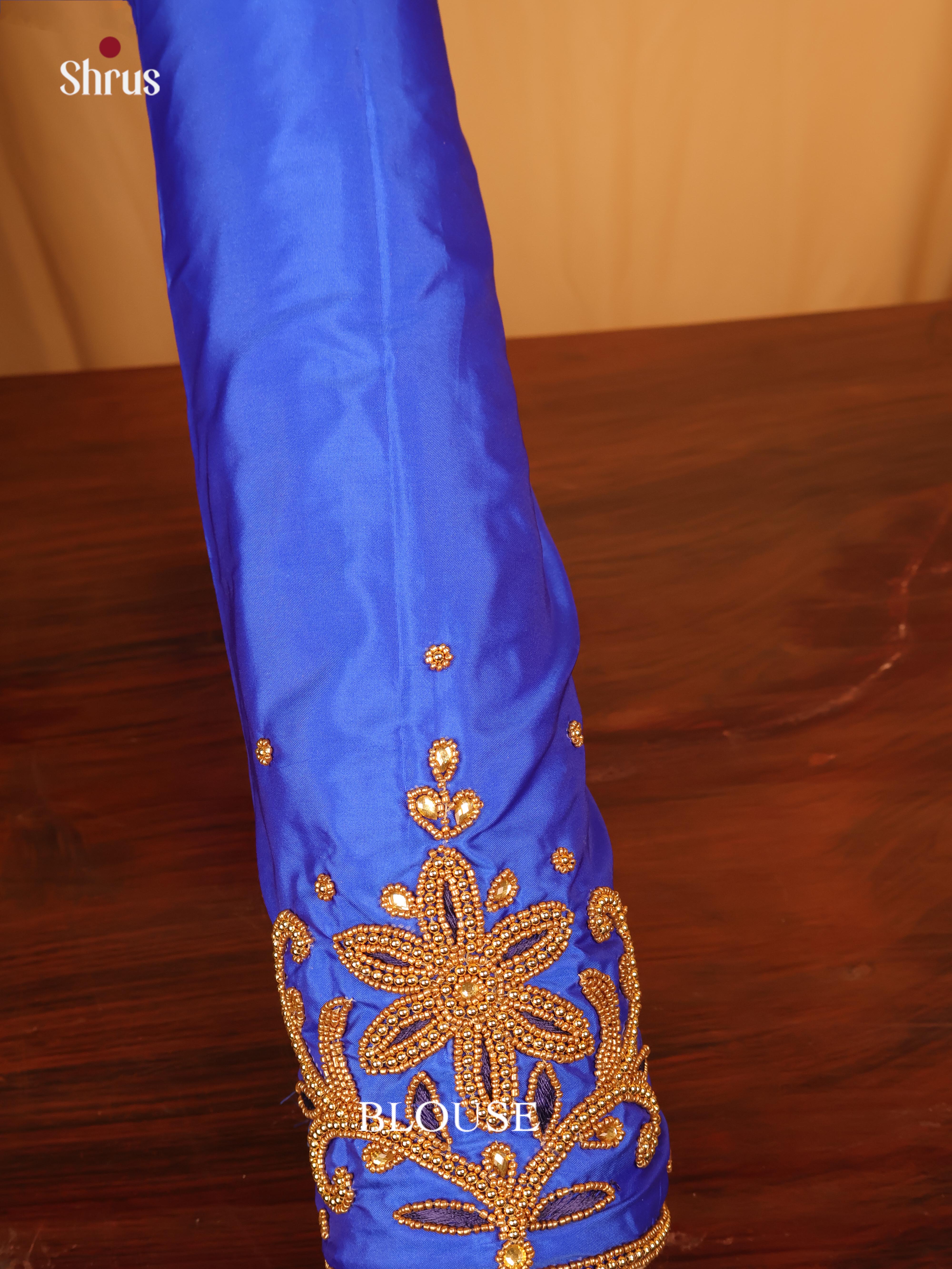 Blue - Aari Blouse - Shop on Shrus.com