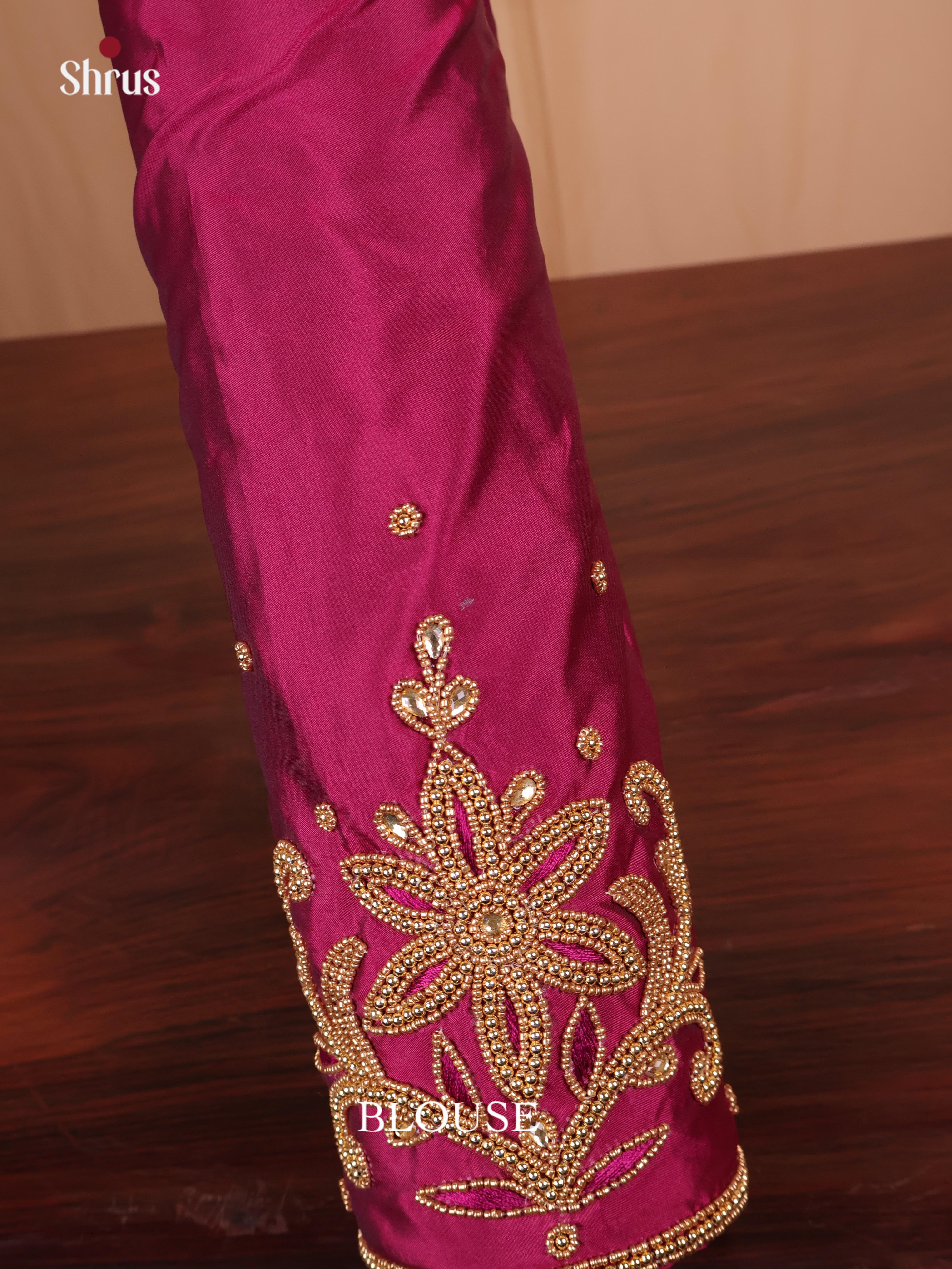 Purple - Aari Blouse - Shop on Shrus.com
