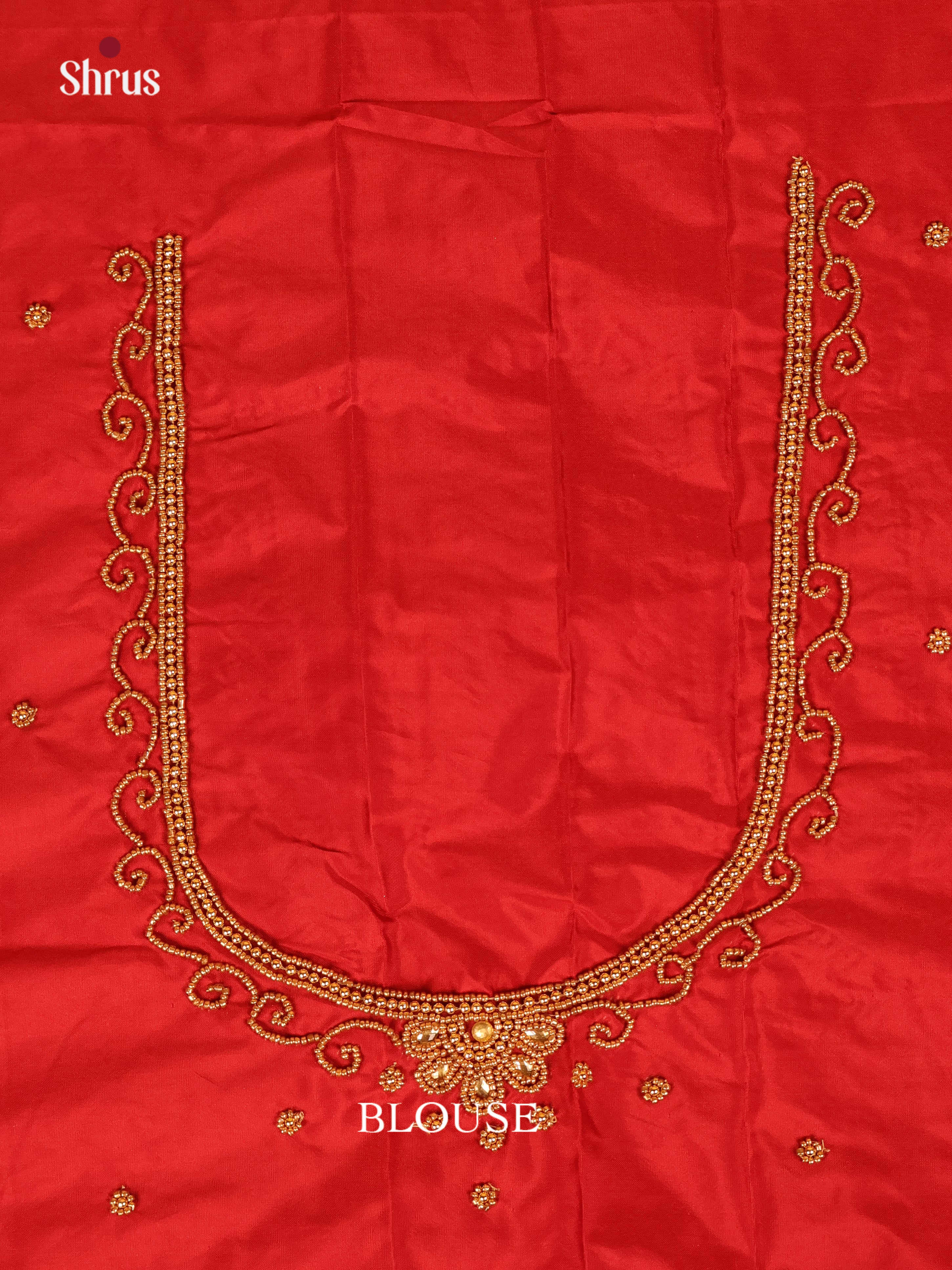 Red - Aari Blouse - Shop on Shrus.com