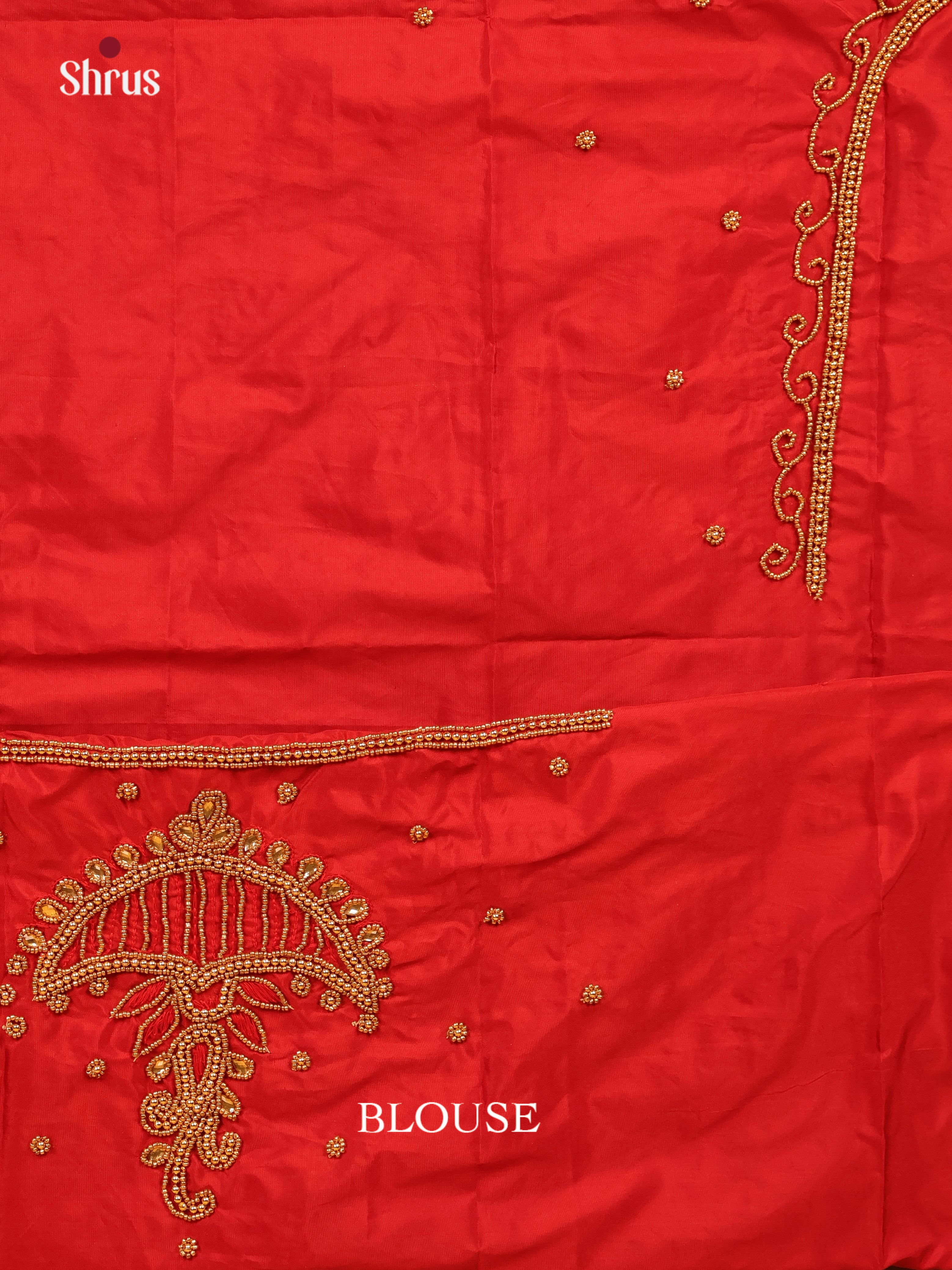 Red - Aari Blouse - Shop on Shrus.com