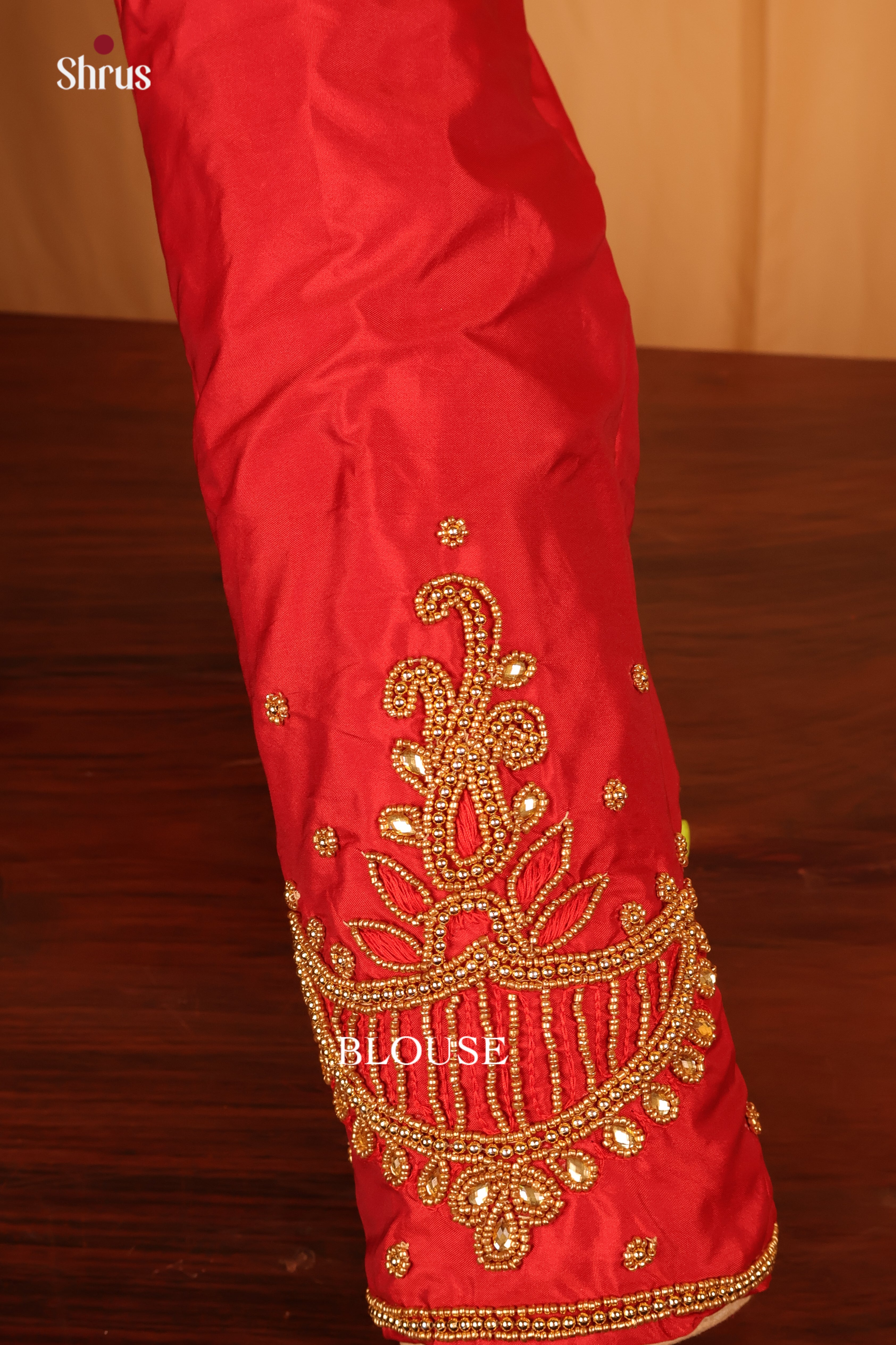 Red - Aari Blouse - Shop on Shrus.com