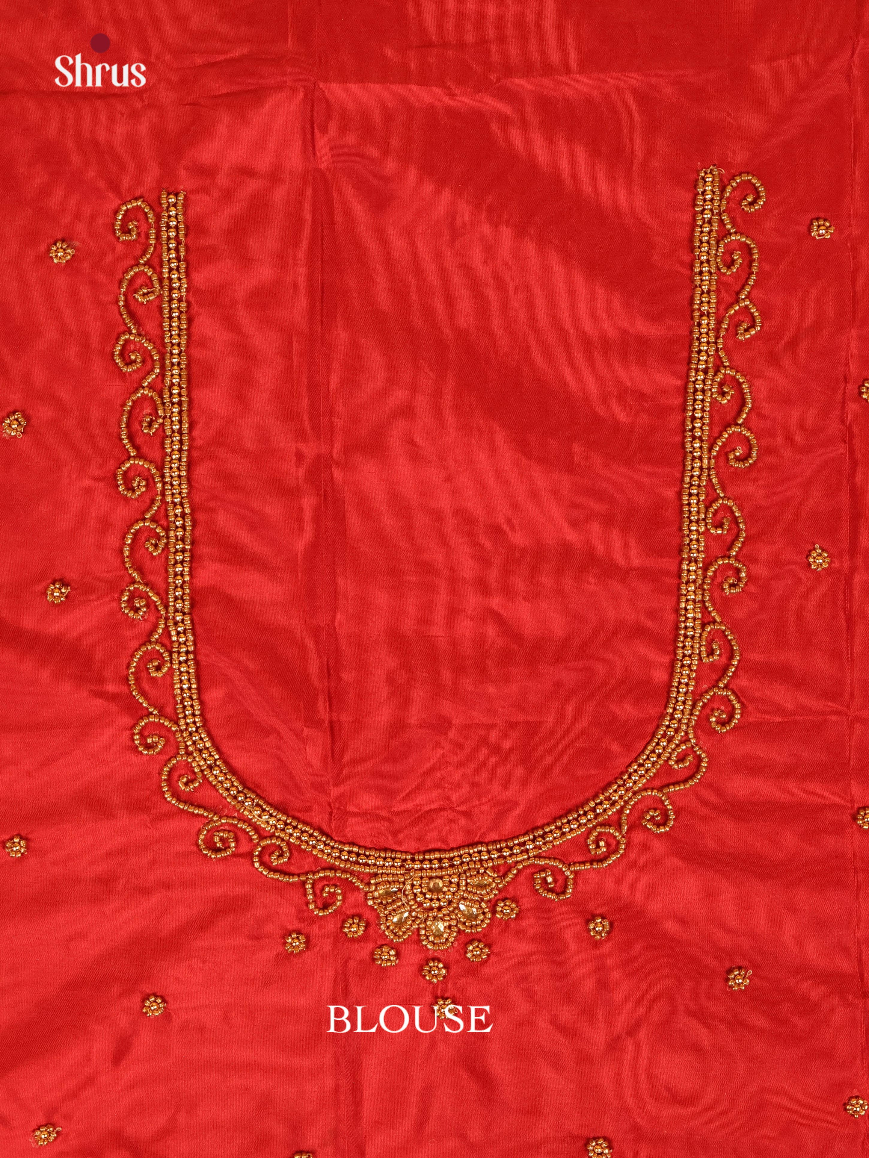 Red - Aari Blouse - Shop on Shrus.com