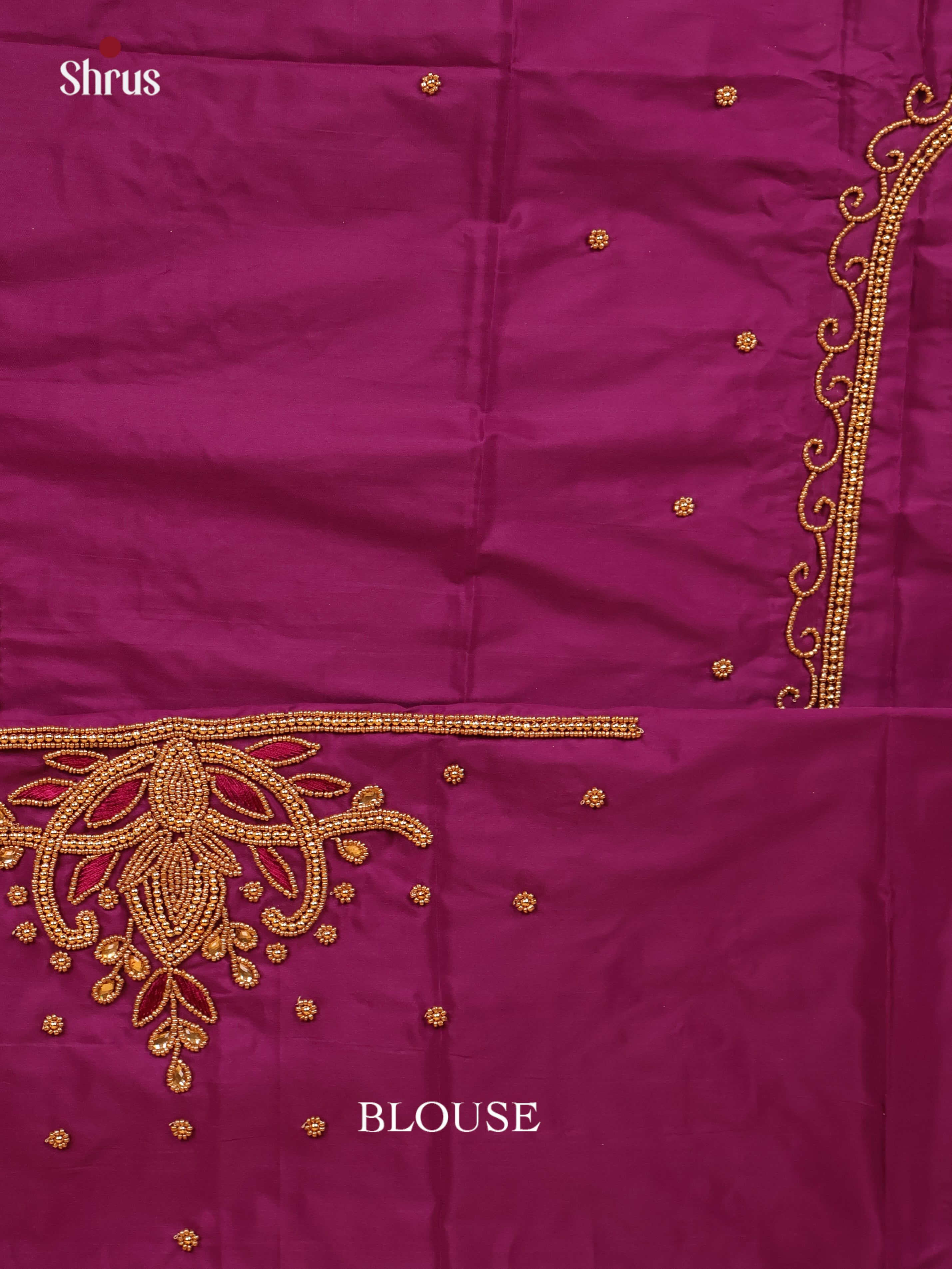 Purple - Aari Blouse - Shop on Shrus.com