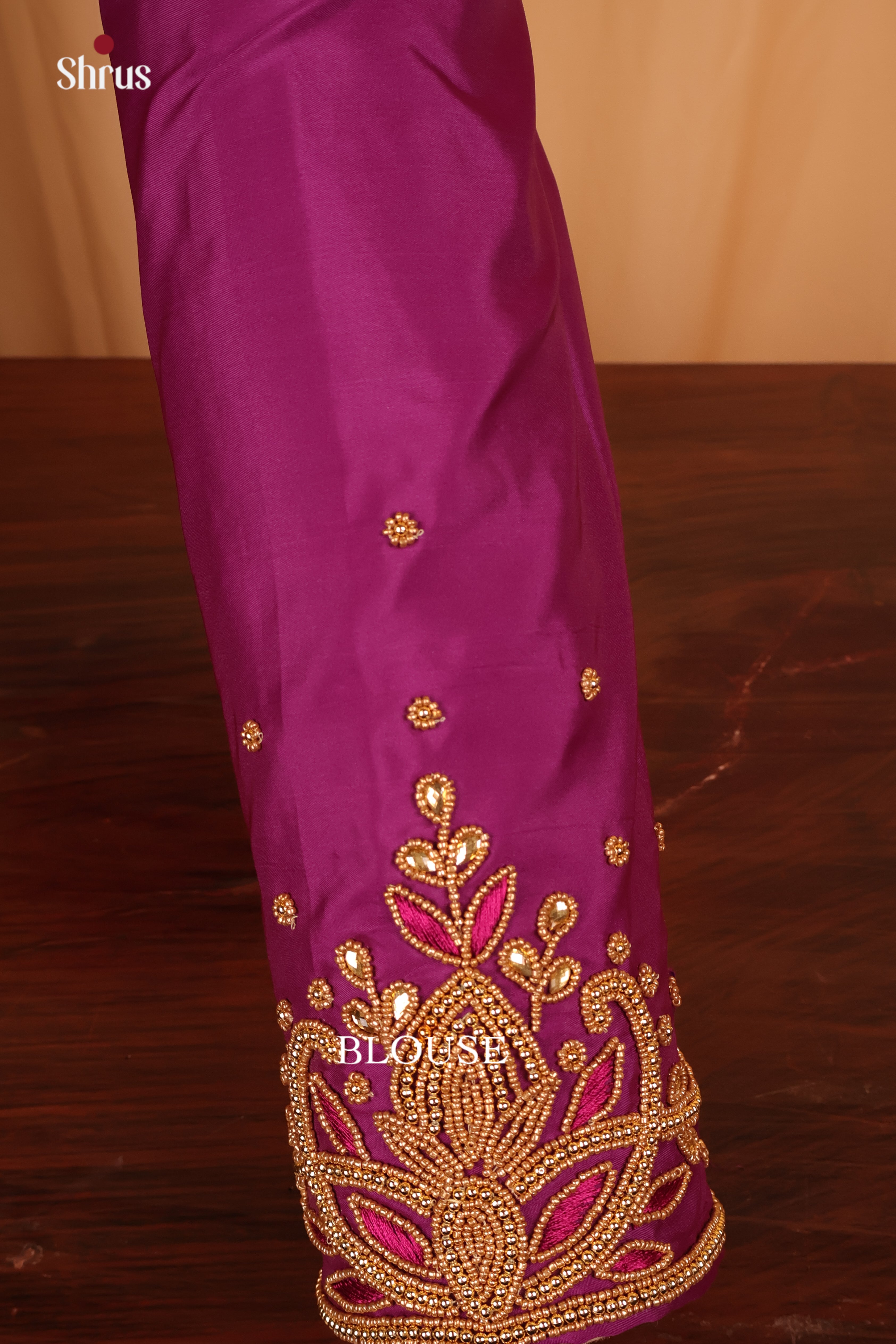Purple - Aari Blouse - Shop on Shrus.com