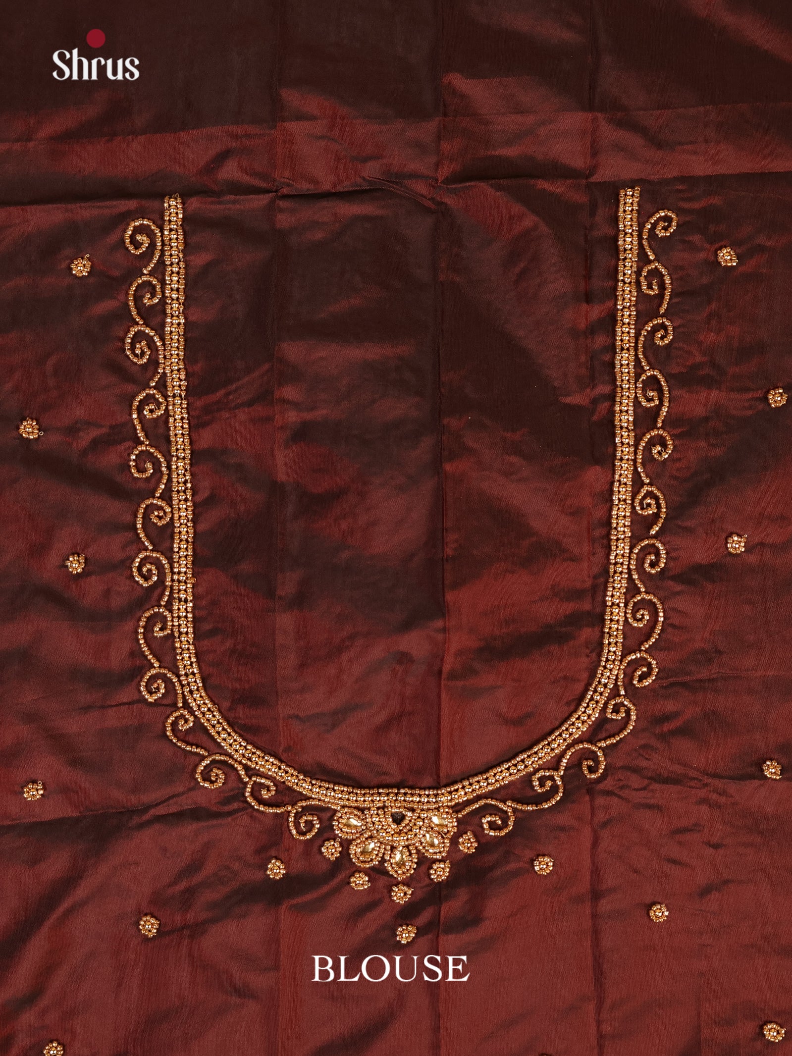 Brown - Aari Blouse - Shop on Shrus.com