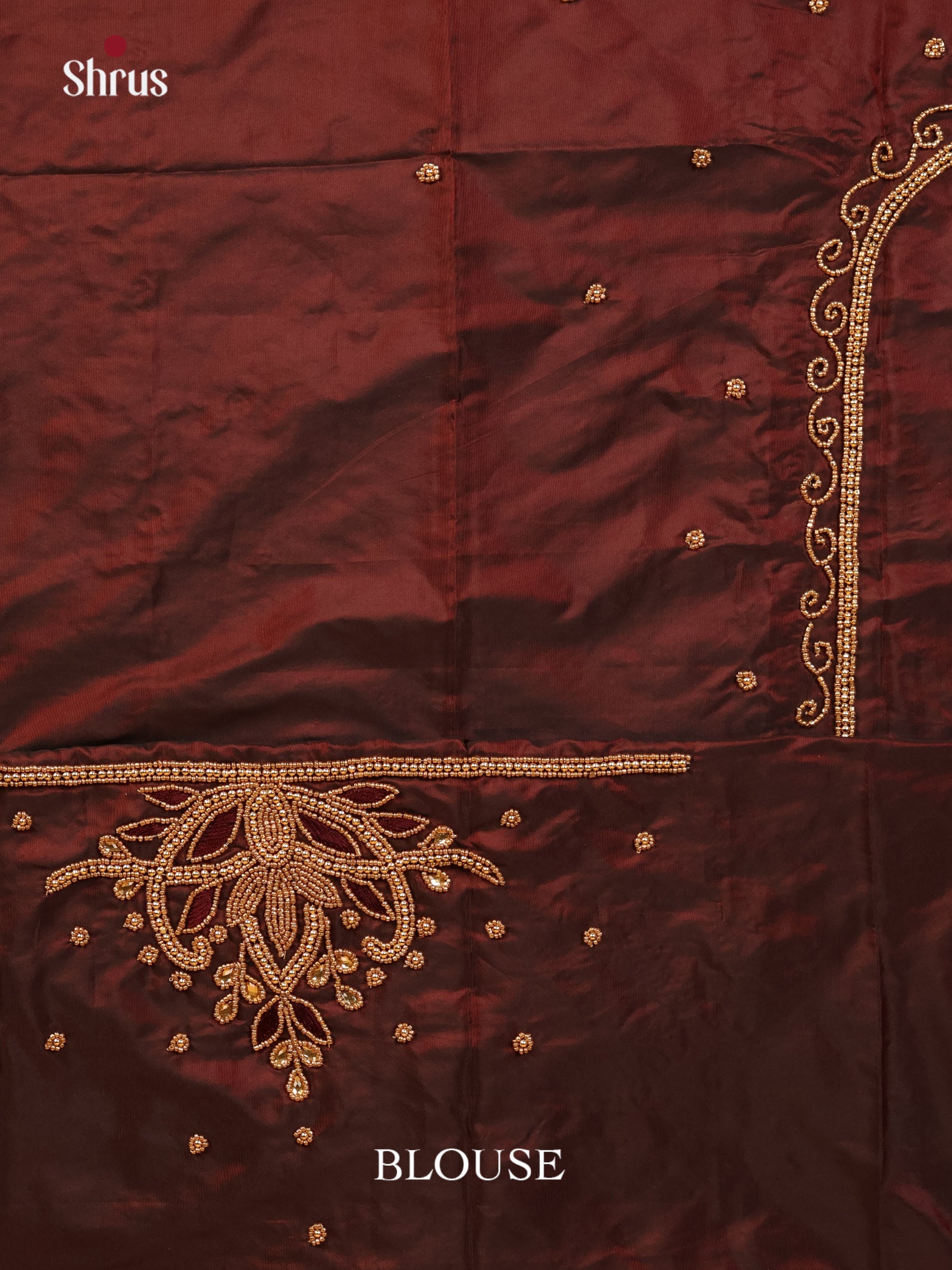 Brown - Aari Blouse - Shop on Shrus.com