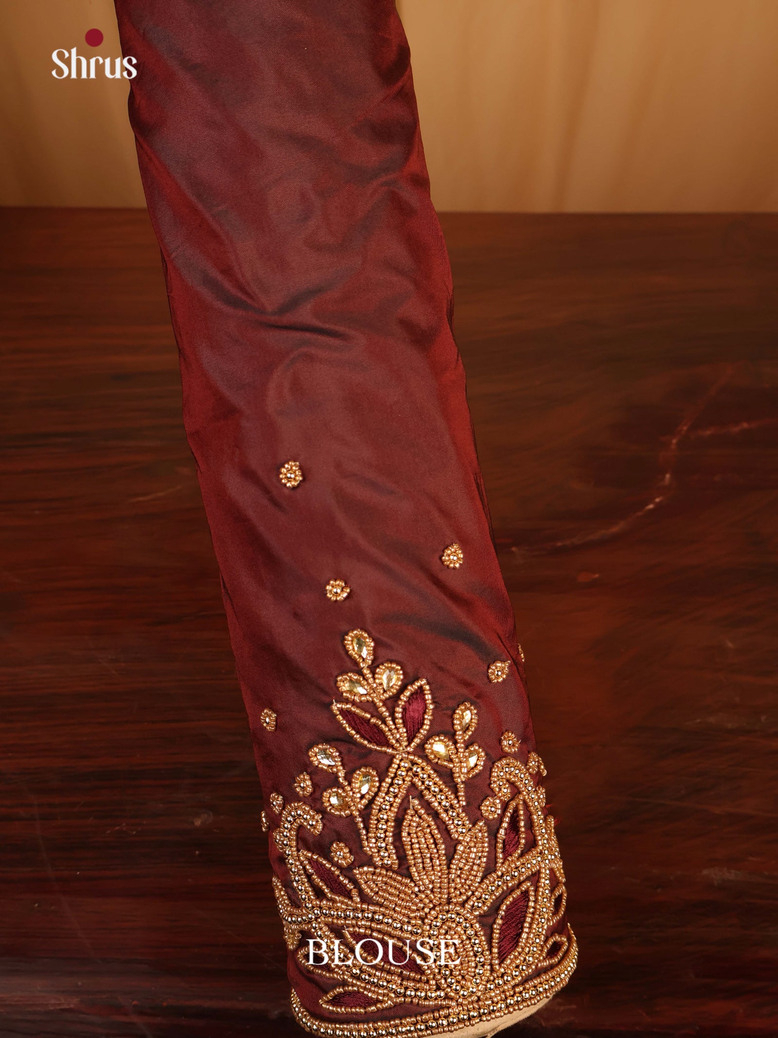 Brown - Aari Blouse - Shop on Shrus.com