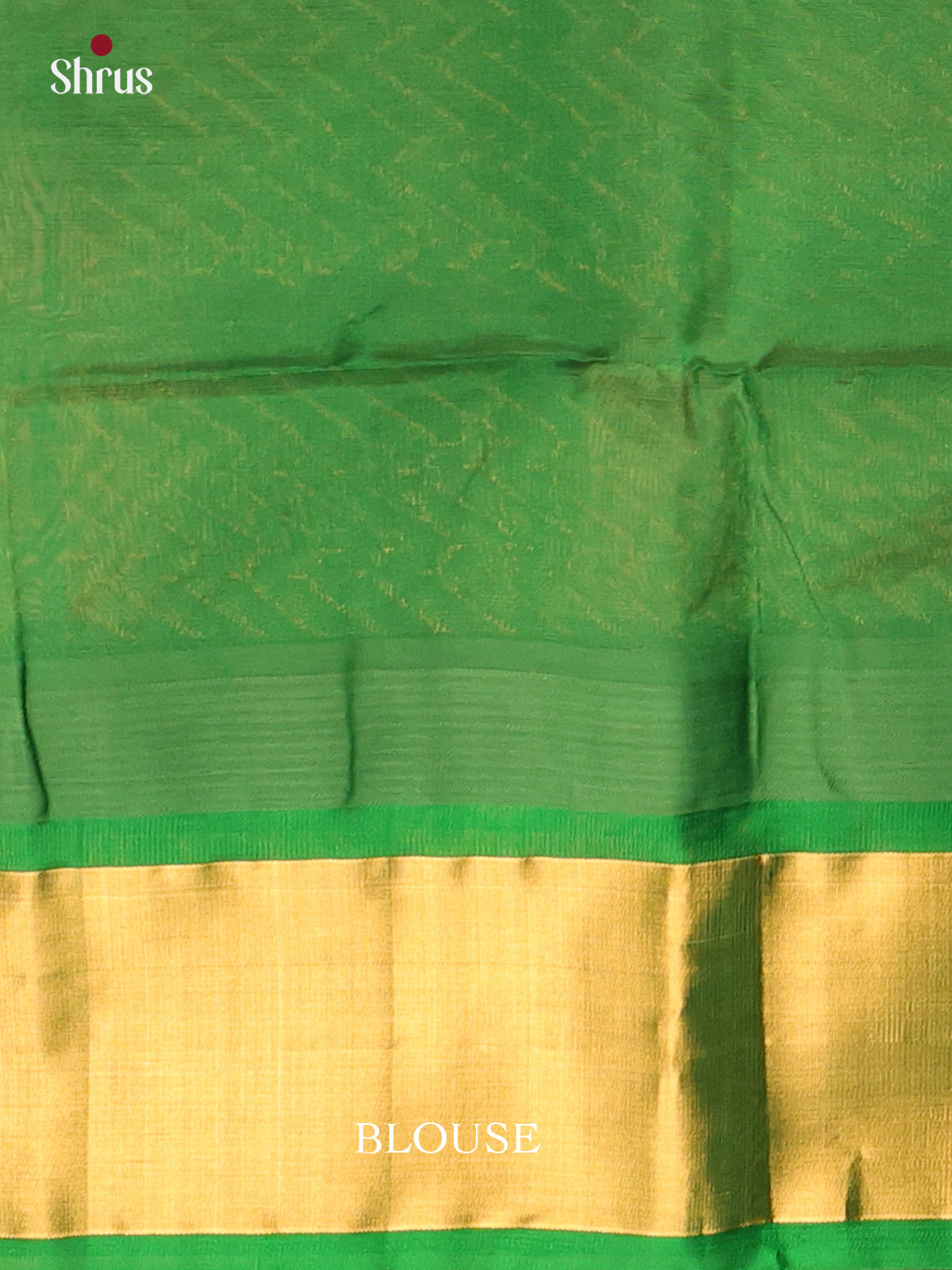 Cream & Green - Silk Cotton Saree - Shop on Shrus.com