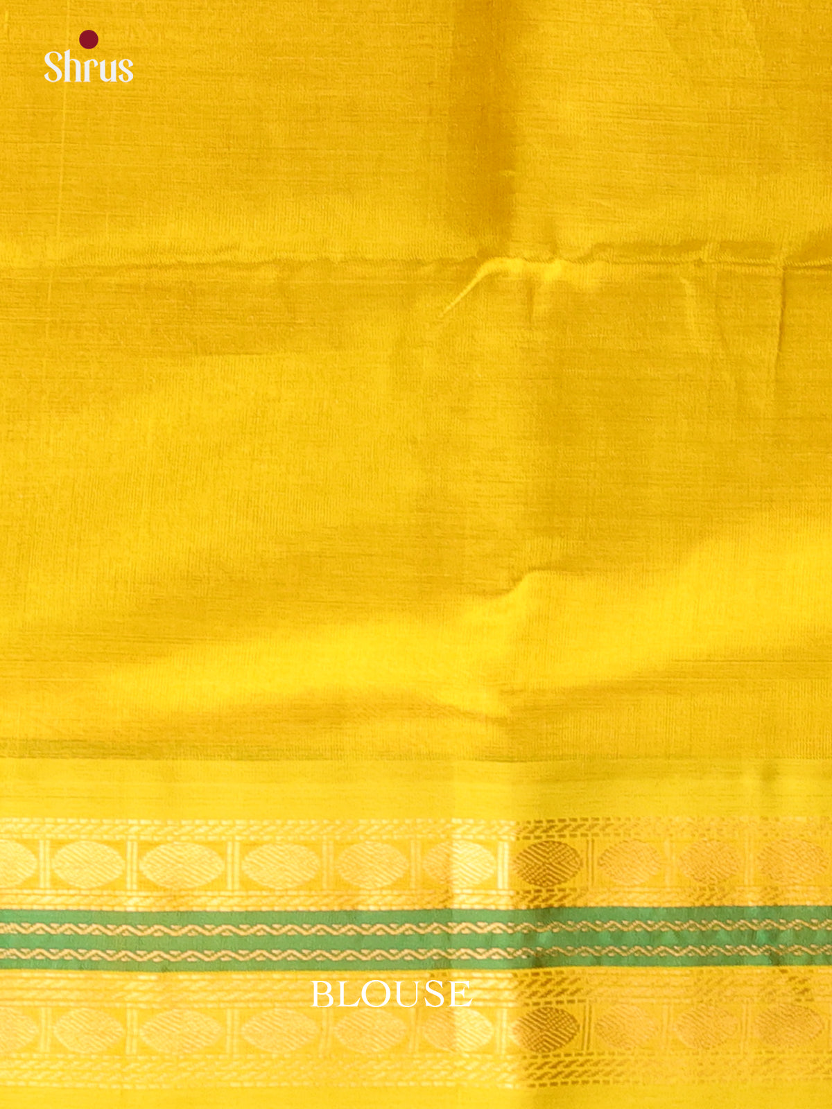 Dark Green & Mustard - Silk Cotton Saree - Shop on Shrus.com