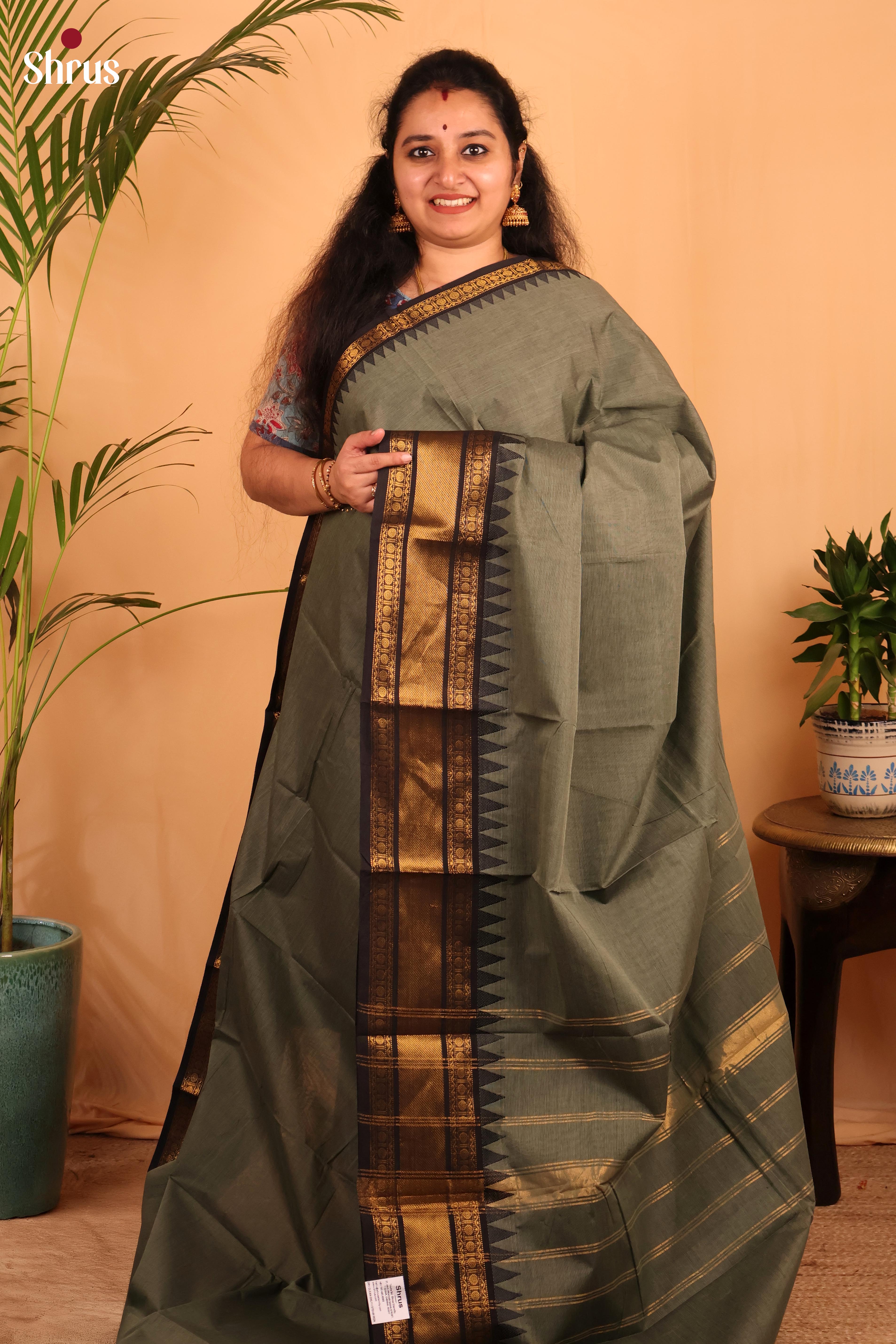 Grey & Black - Chettinad Cotton - Shop on Shrus.com