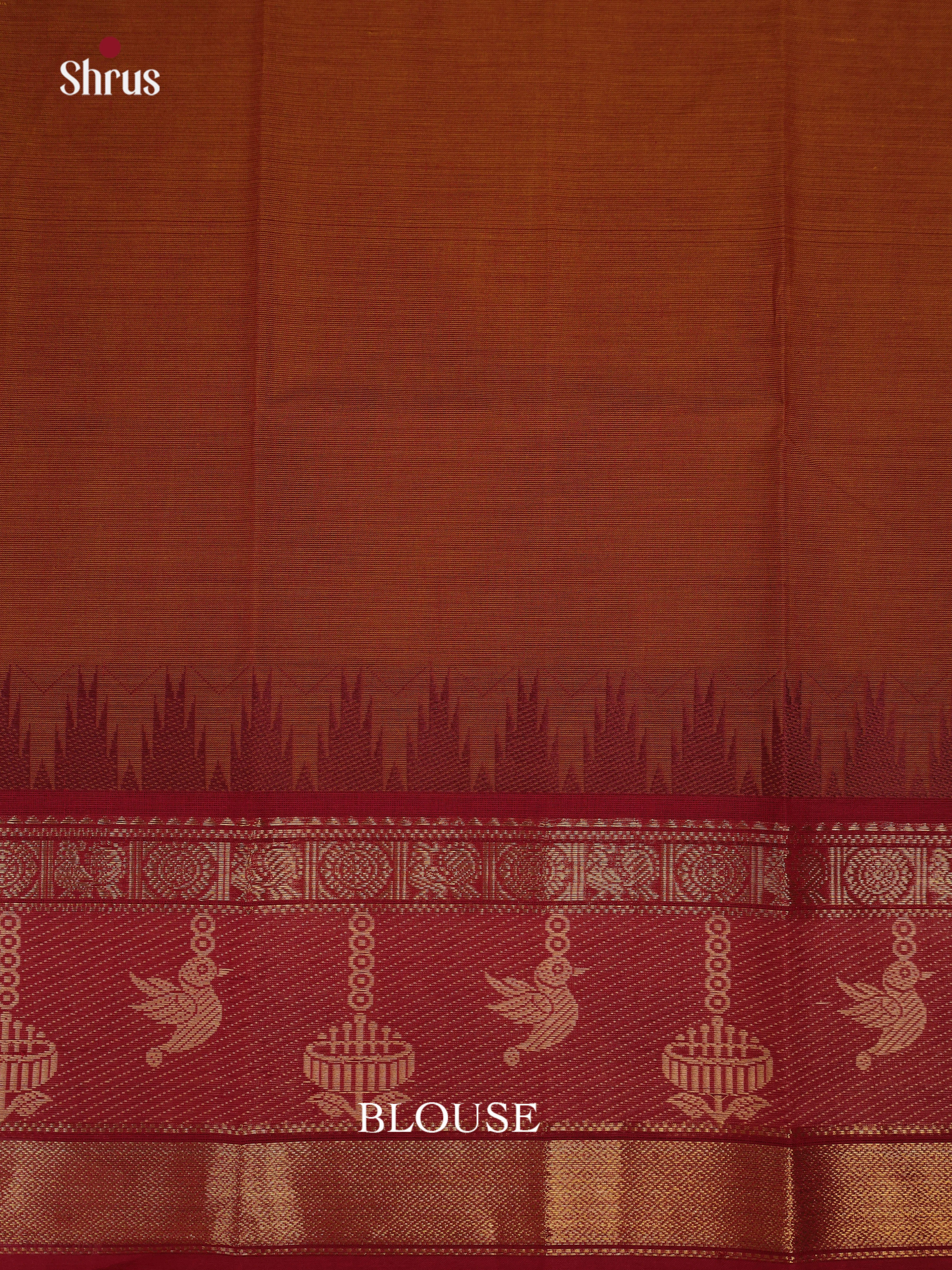 Brown & Maroon- Blouse Bit - Shop on Shrus.com
