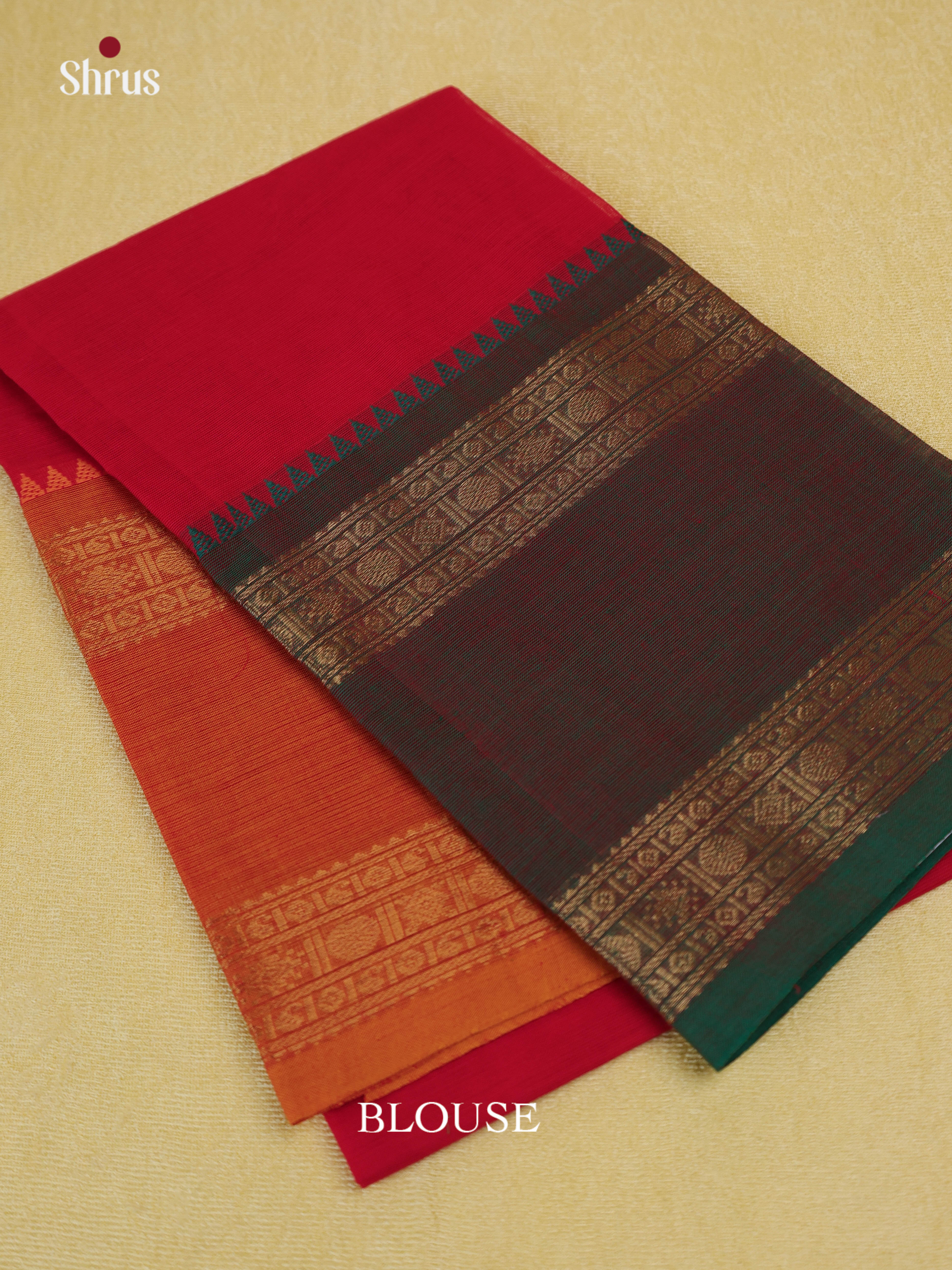 Red & Brown - Blouse Bit - Shop on Shrus.com