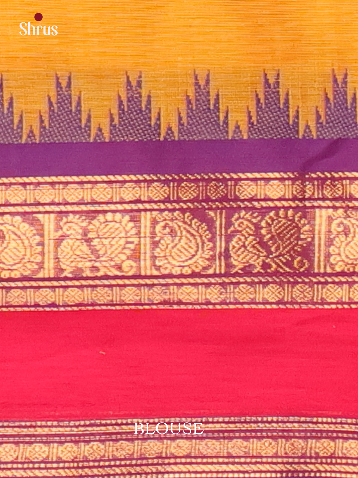 Orange & Purple - Chettinad Cotton Saree - Shop on Shrus.com