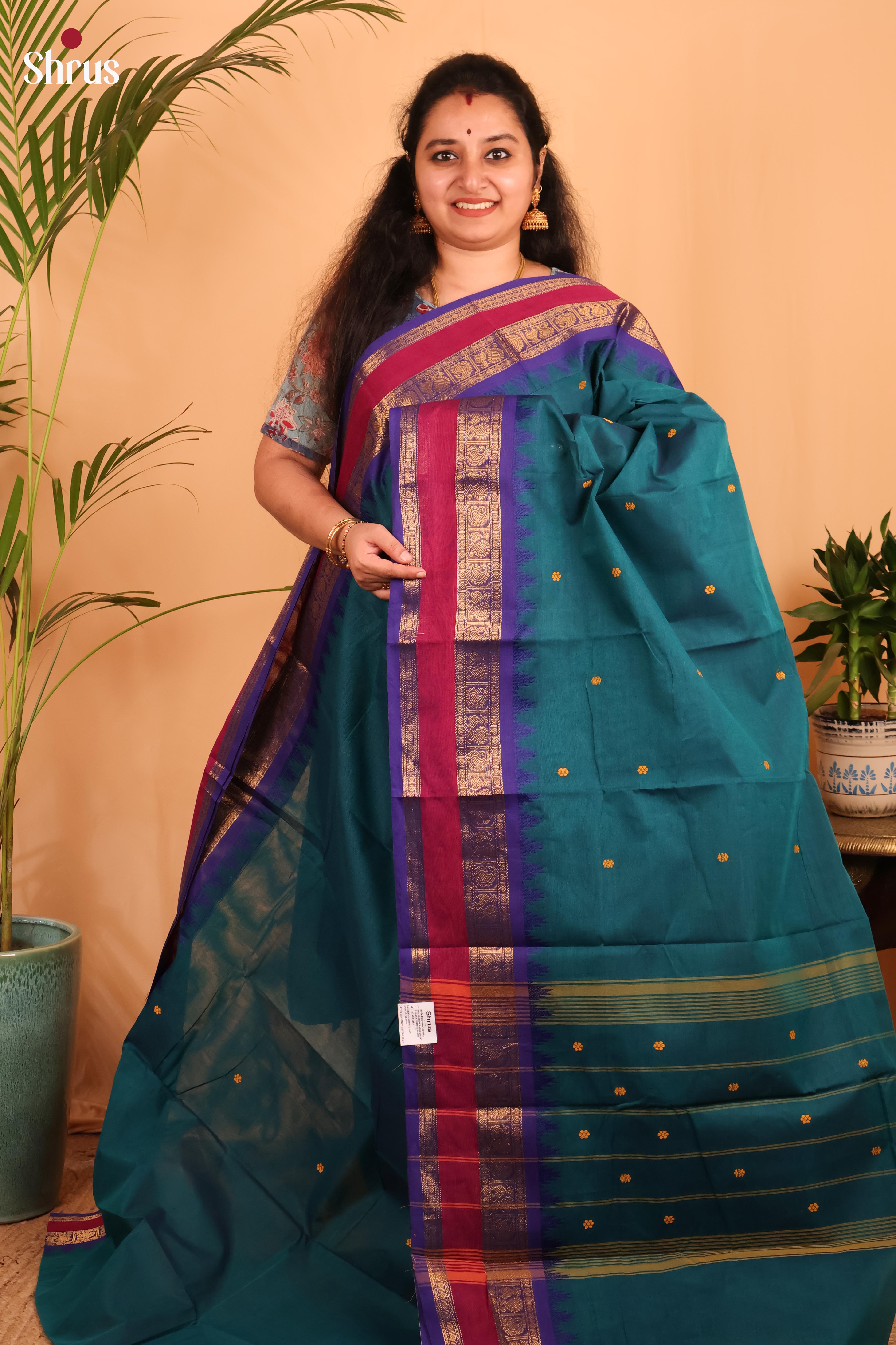 Teal & Blue - Chettinad Cotton - Shop on Shrus.com