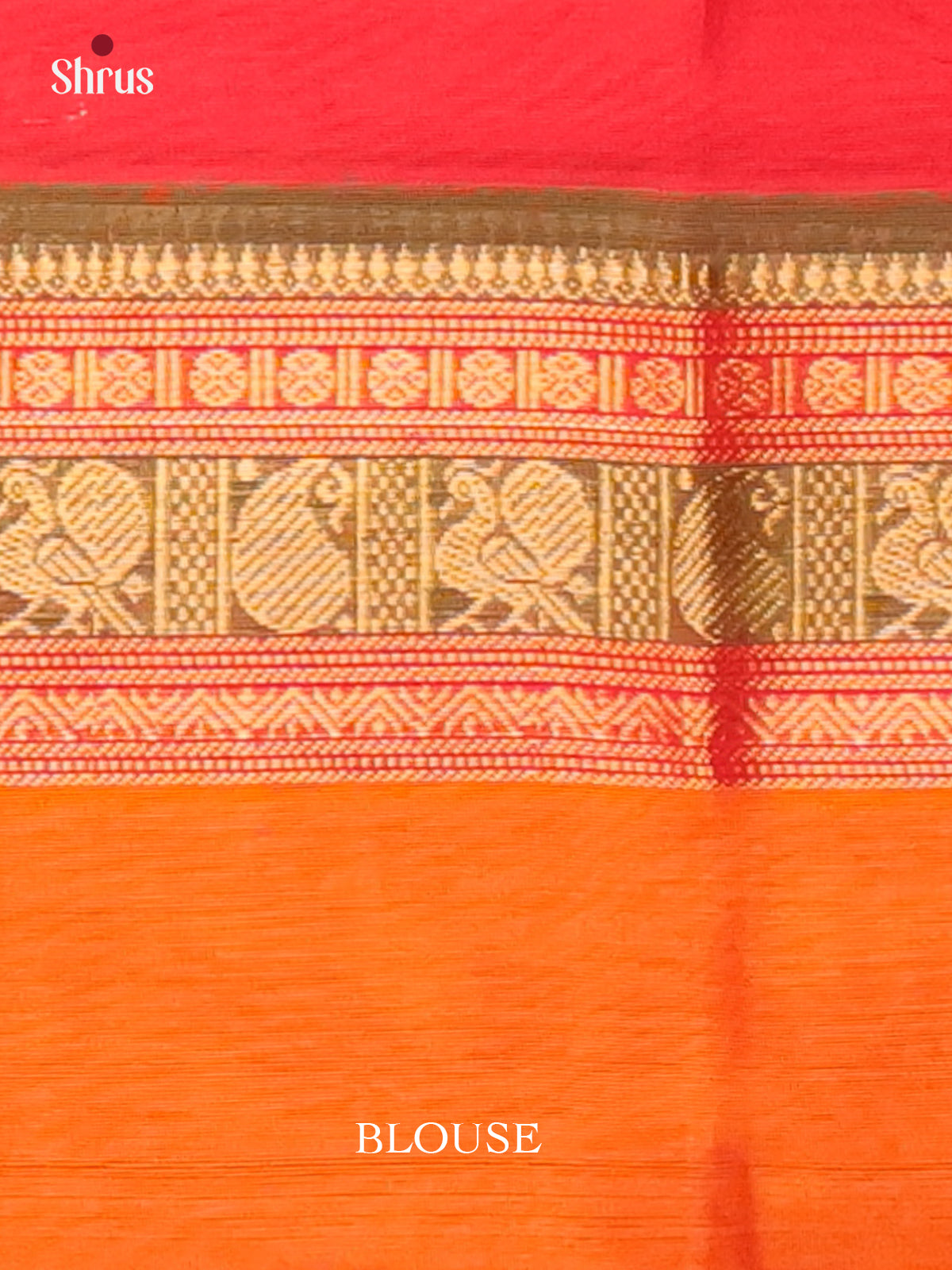 Red & Orange - Chettinad Cotton Saree - Shop on Shrus.com