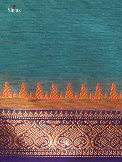 Blue & Mustard - Chettinad Cotton Saree - Shop on Shrus.com