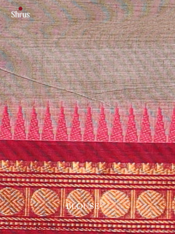 Grey & Maroon - Chettinad Cotton Saree - Shop on Shrus.com