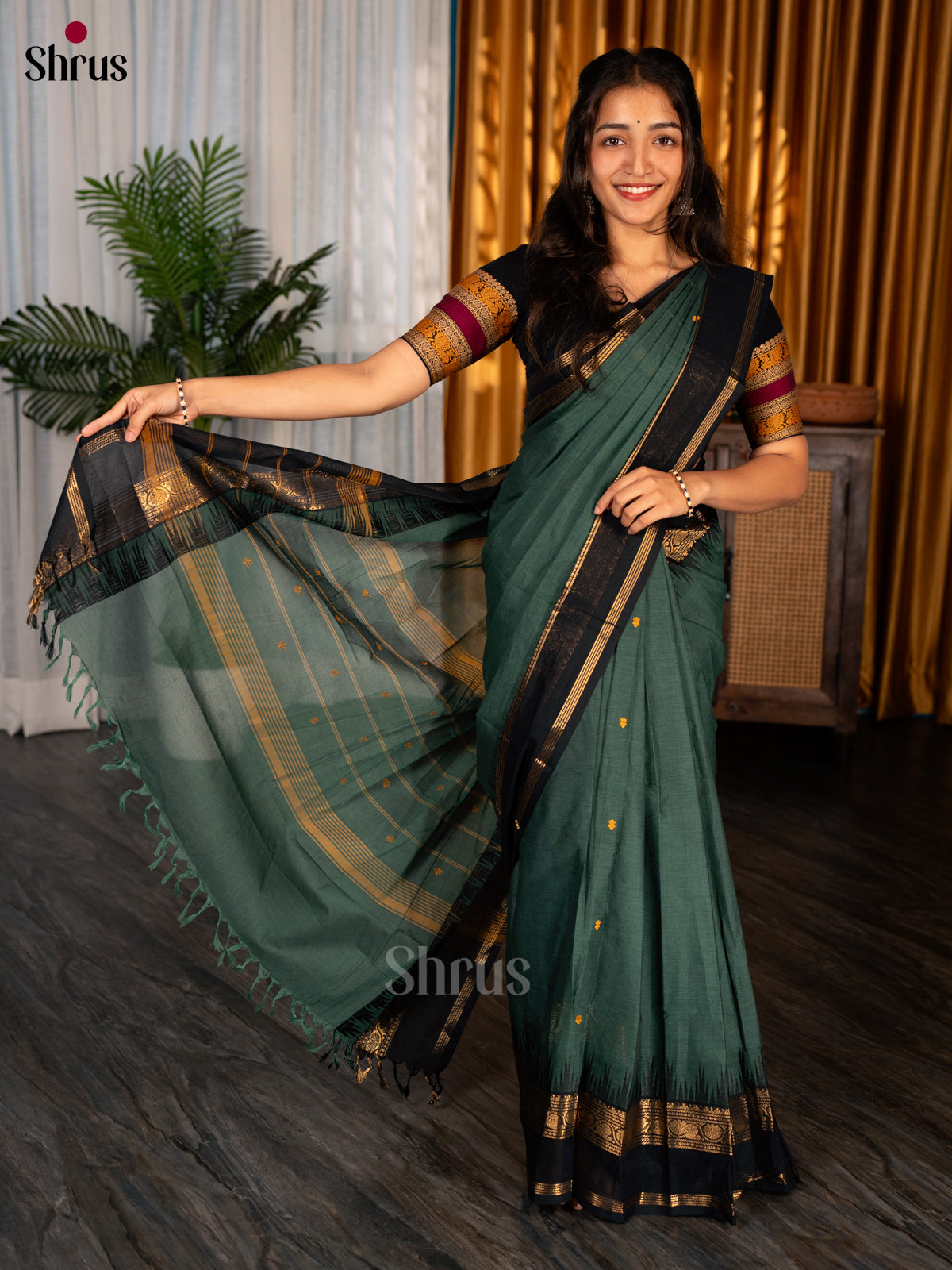 CKS25030 - Chettinad Cotton Saree - Shop on Shrus.com
