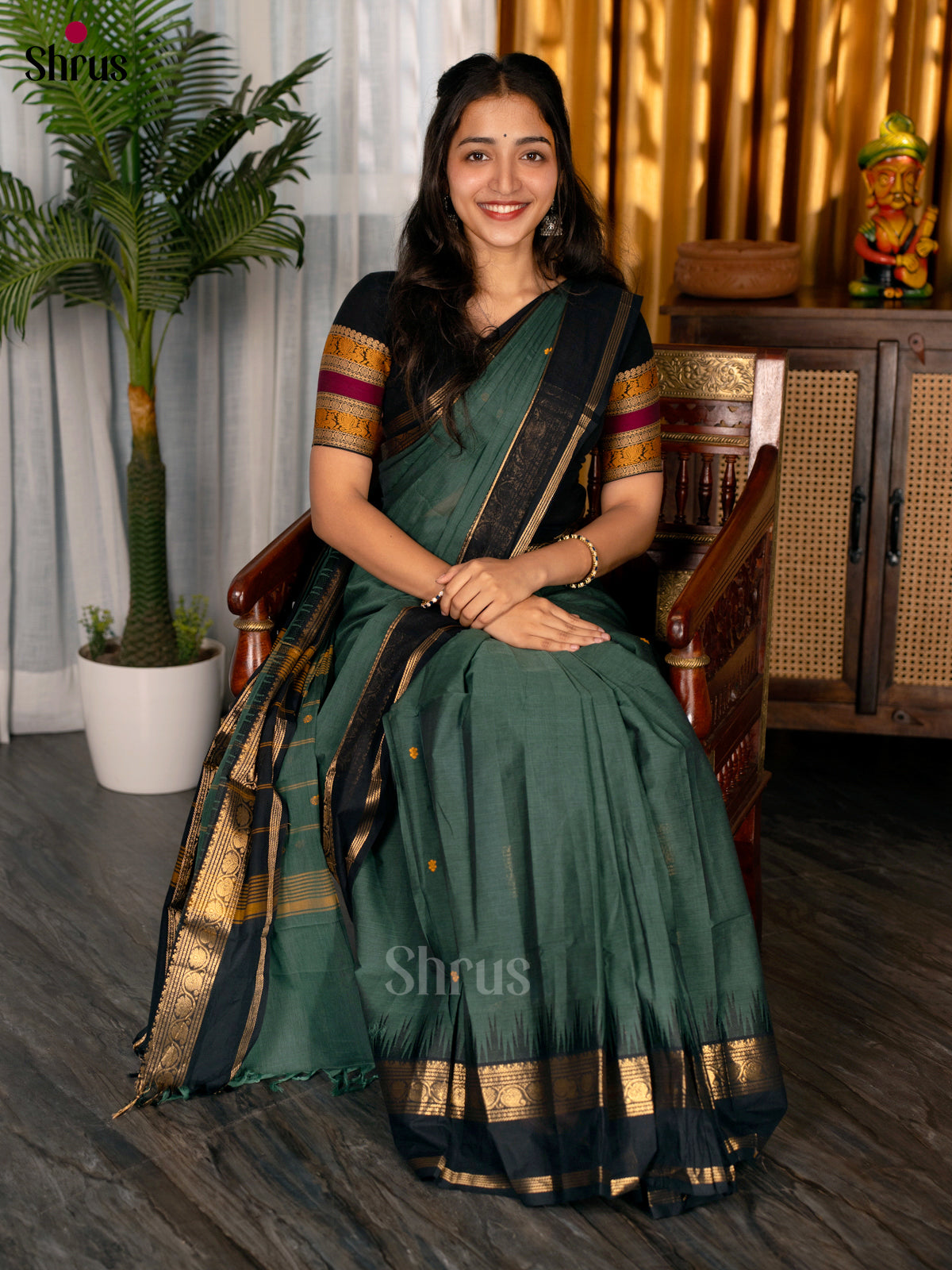 CKS25030 - Chettinad Cotton Saree - Shop on Shrus.com