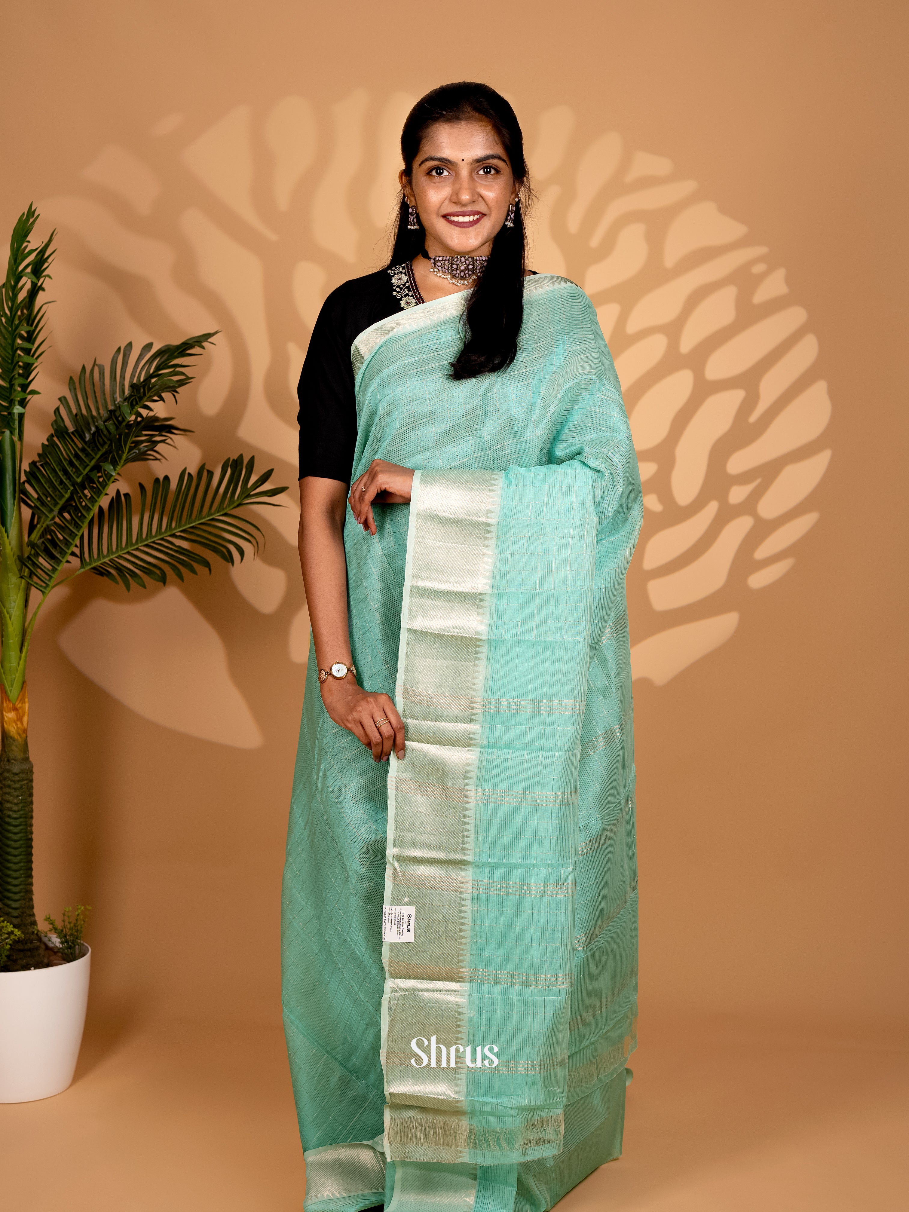 CKS25044 - Mangalagiri silkcotton Saree - Shop on Shrus.com