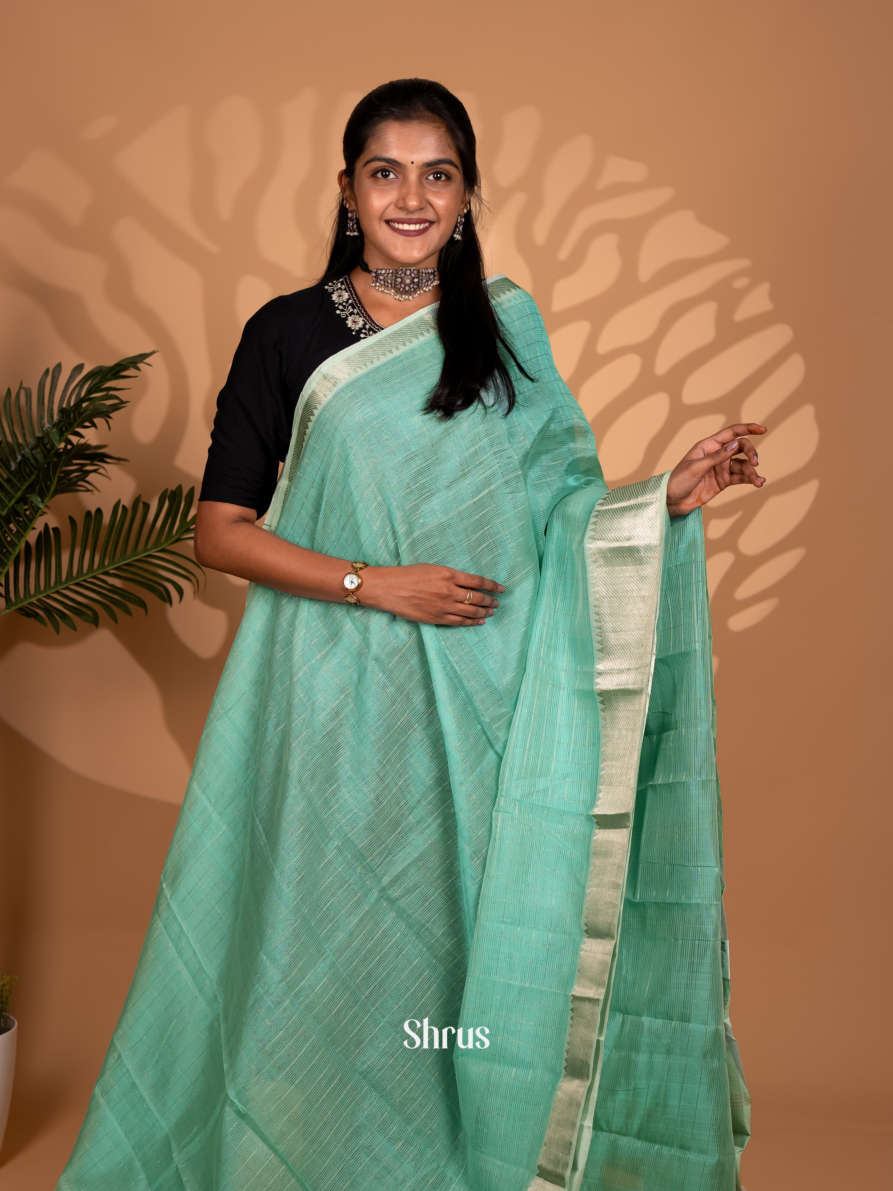 CKS25044 - Mangalagiri silkcotton Saree - Shop on Shrus.com