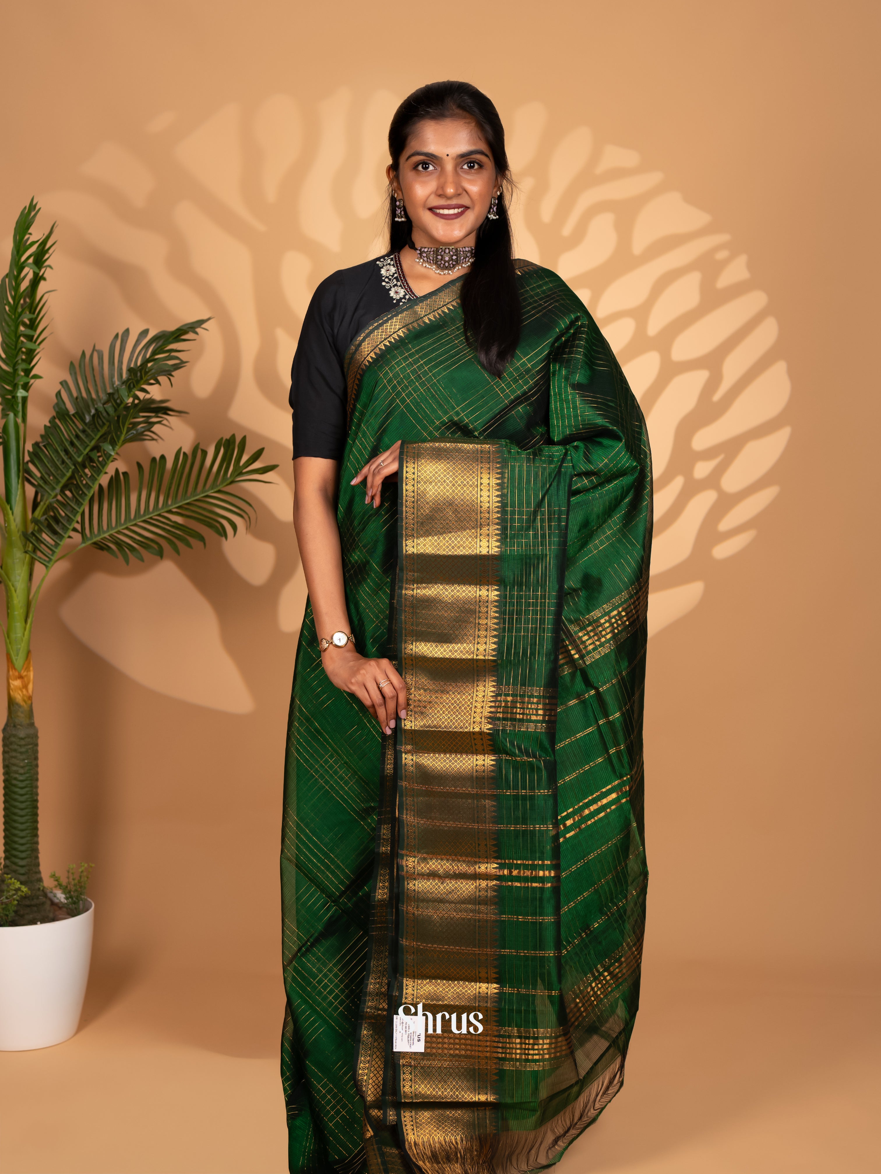 CKS25047 - Mangalagiri silkcotton Saree - Shop on Shrus.com