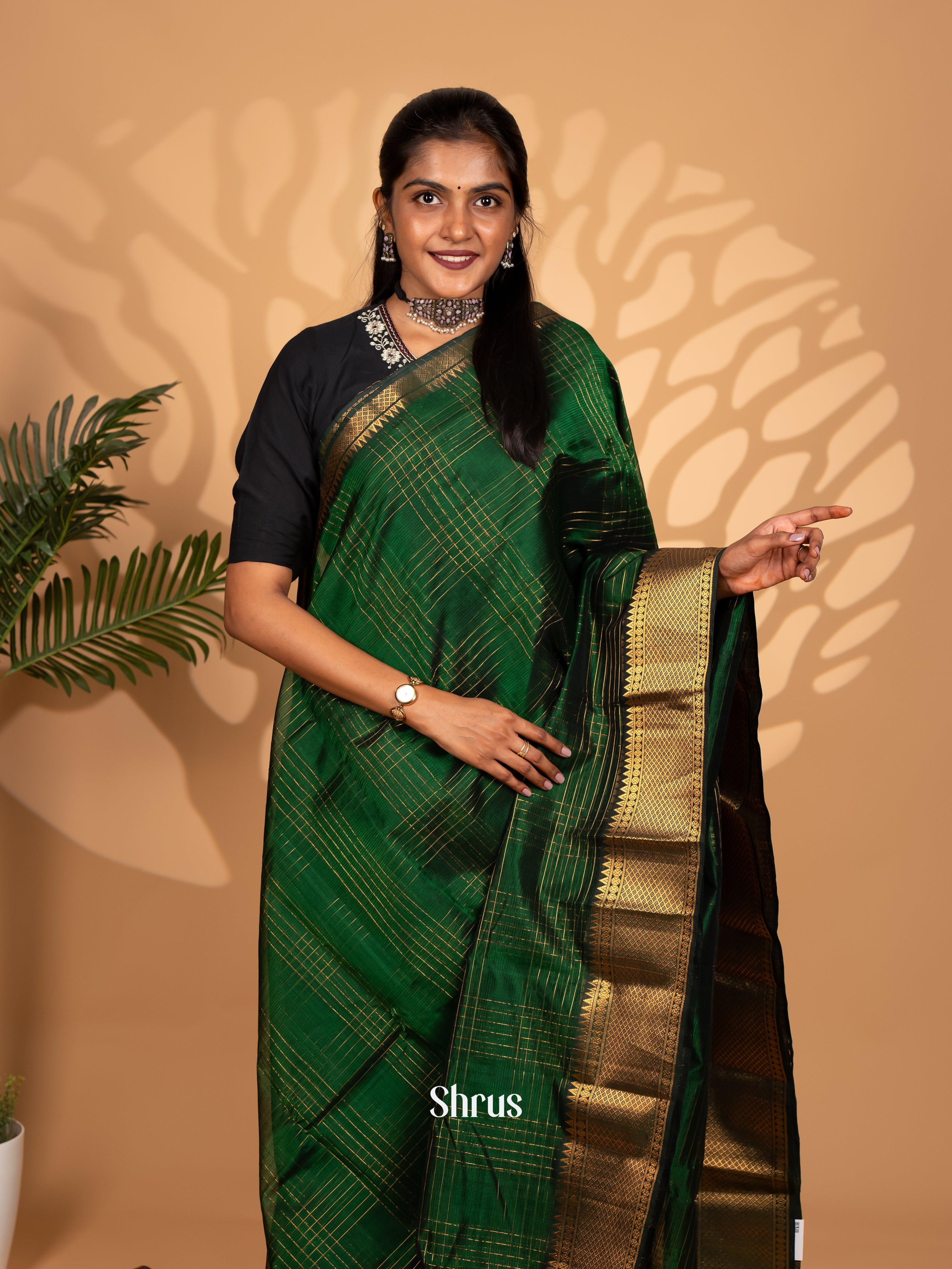 CKS25047 - Mangalagiri silkcotton Saree - Shop on Shrus.com