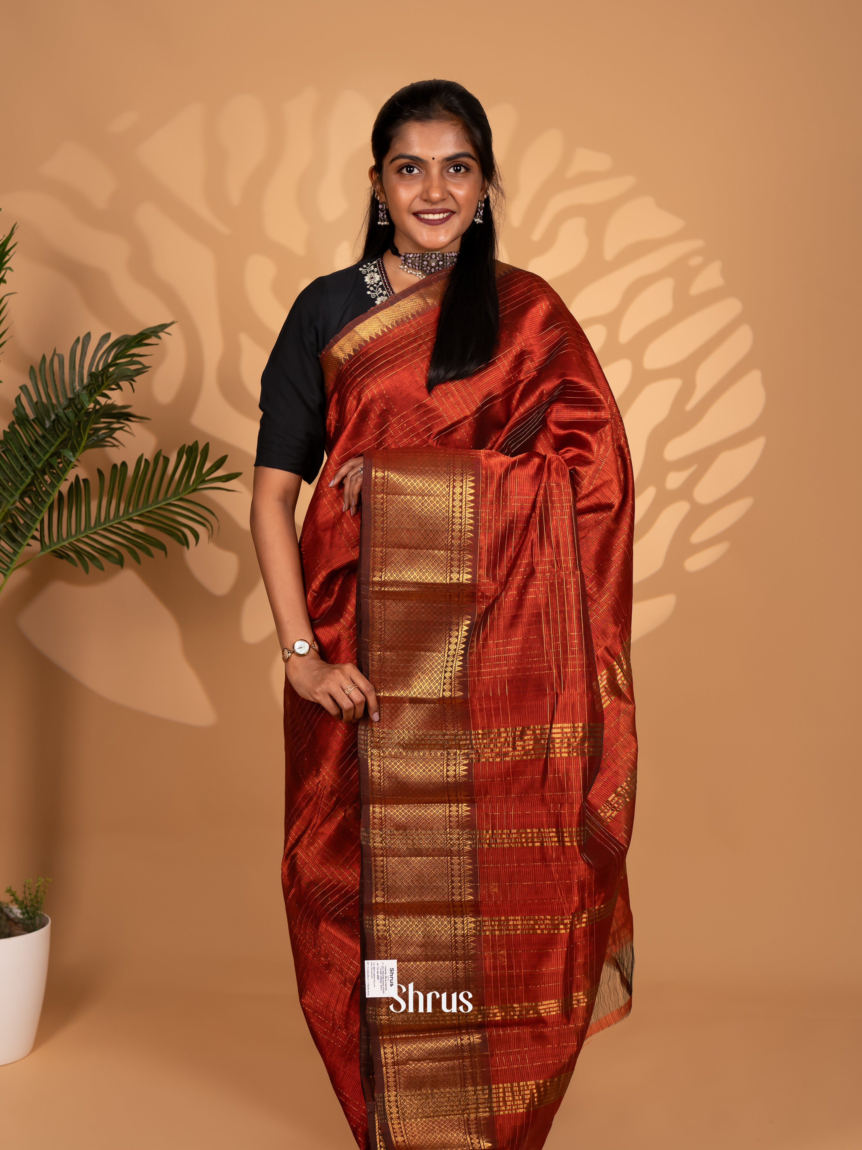 CKS25049 - Mangalagiri silkcotton Saree - Shop on Shrus.com