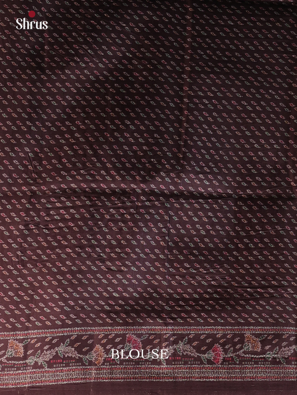 Brown - Printed Tussar Saree - Shop on Shrus.com