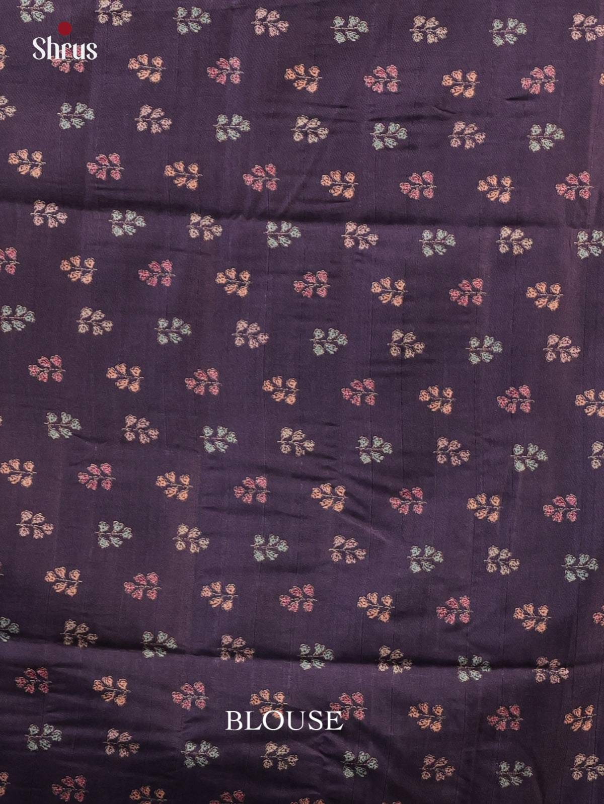 Dark Violet - Printed Tussar Saree - Shop on Shrus.com